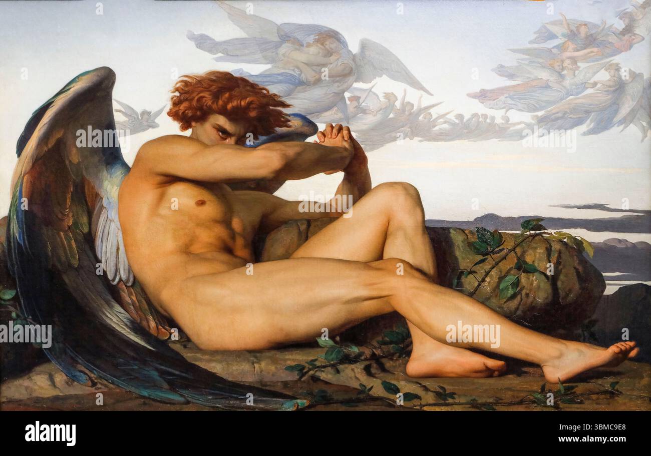 Alexandre Cabanel, gefallener Engel, Ölgemälde auf Leinwand, 1868 Stockfoto
