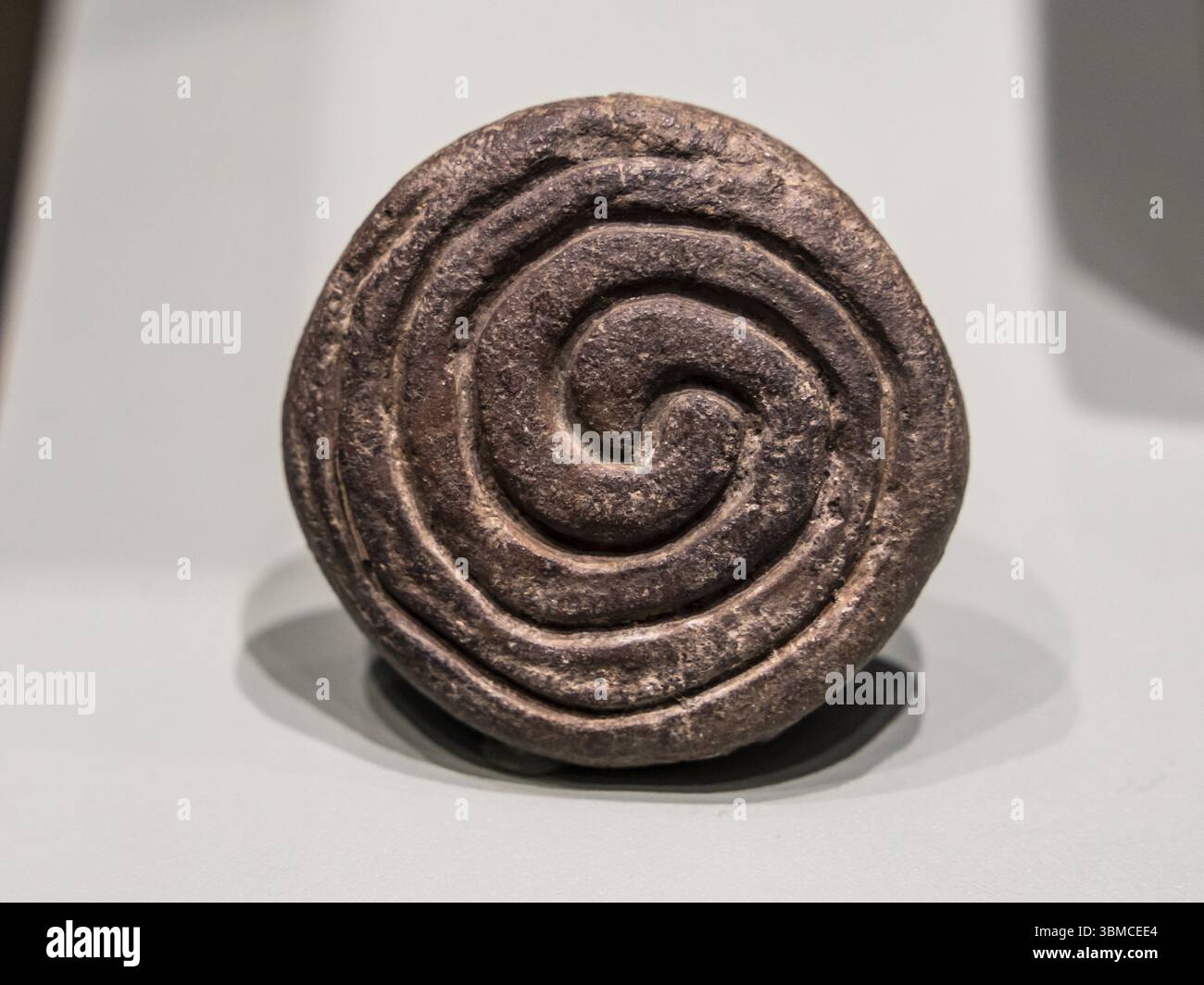 Tonstempel, Maritsa, Region Haskovo, Chalkolithikum, 5. Jahrtausend v. Chr., bulgarisches Archäologisches Nationalmuseum, Sofia, Republik Bulgarien Stockfoto