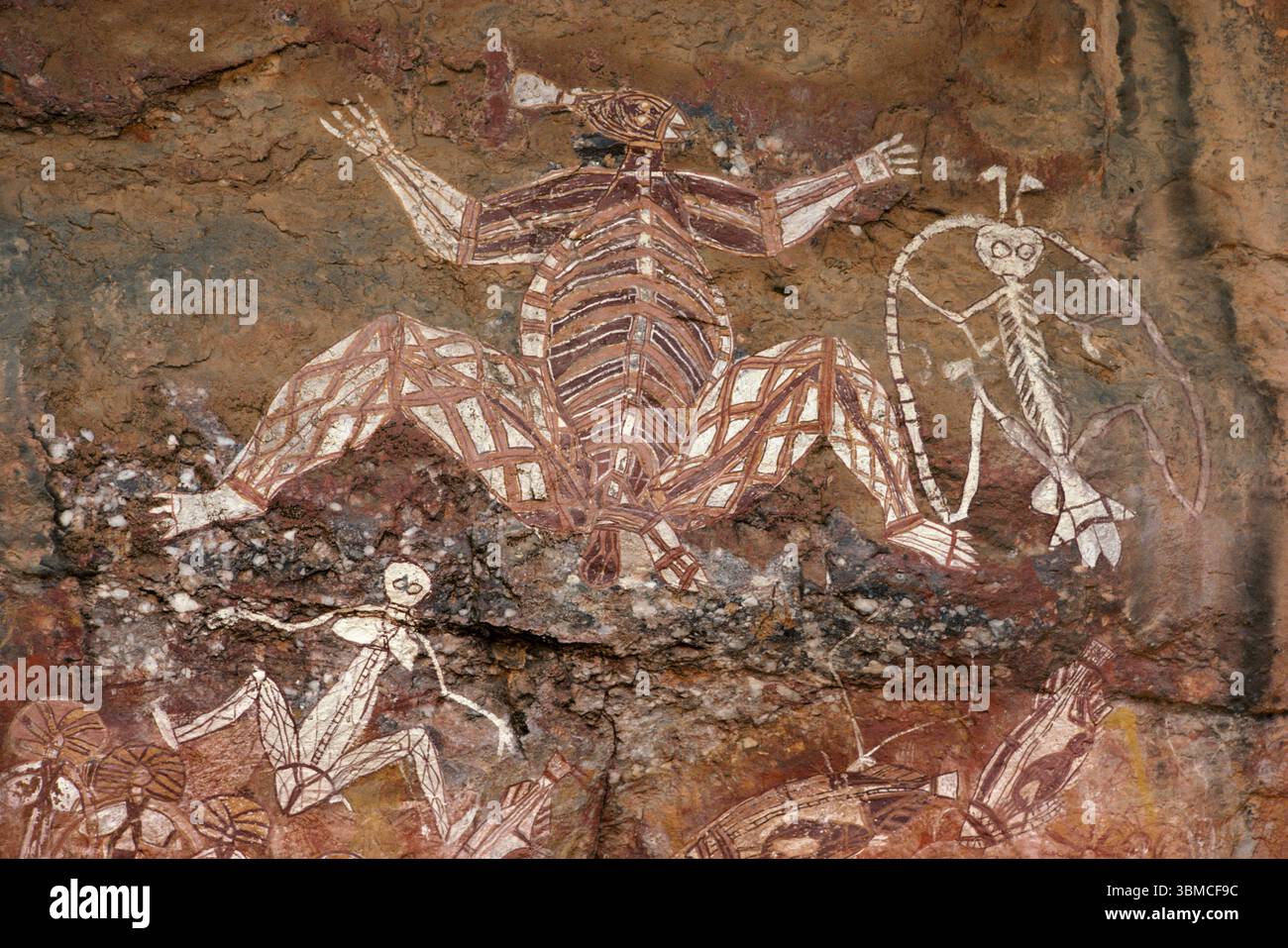 Australien. Northern Territory. Kakadu-Nationalpark. Felskunst Der Aborigine, Burrunggui. Stockfoto