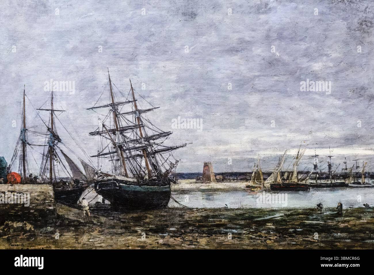 Eugene Louis Boudin, Camaret, maree basse dans la rade, 1871, Öl auf Leinwand, Museo Nacional de Bellas Artes (MNBA), Buenos Aires, republica Argentin Stockfoto
