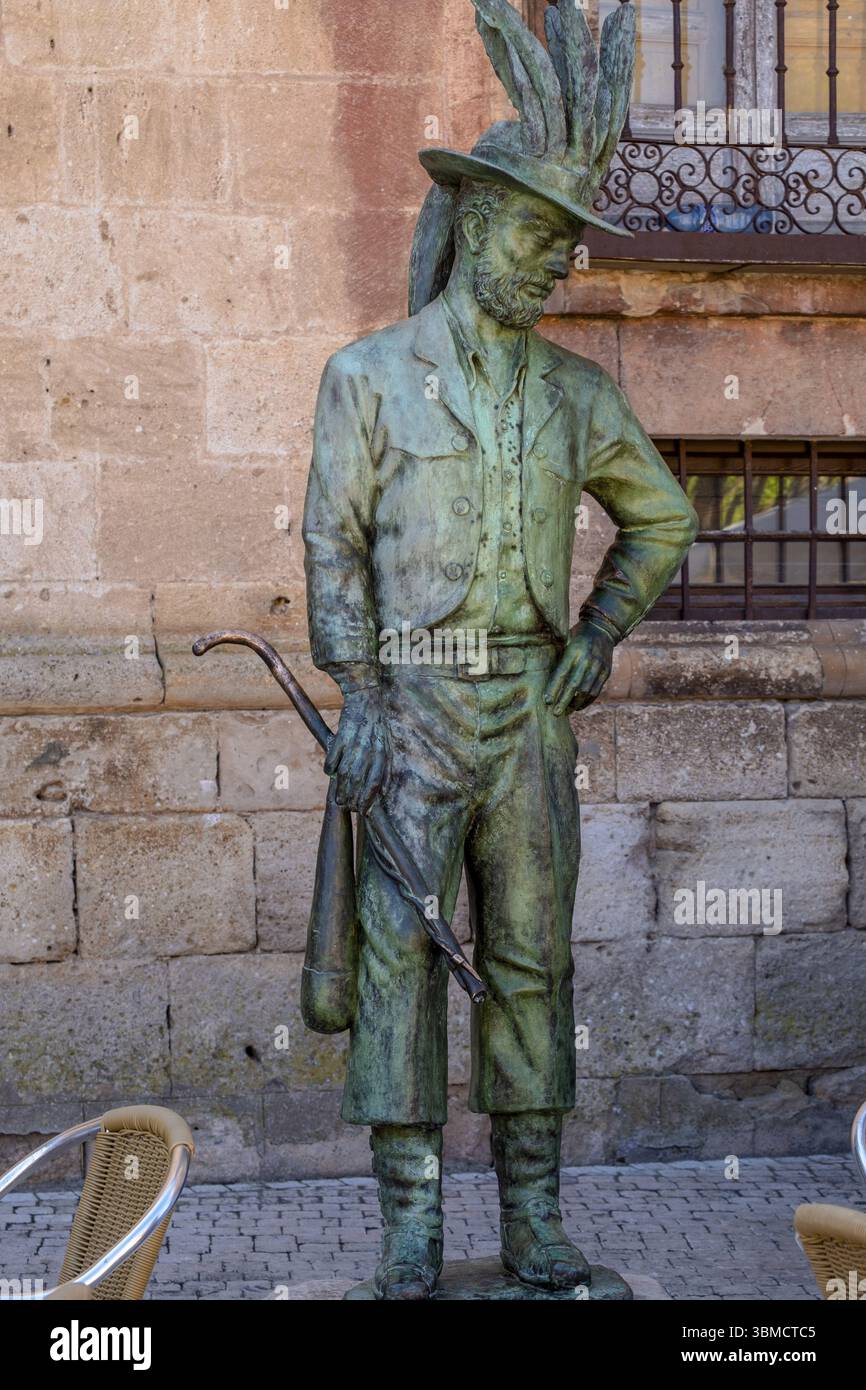 El Zarron, Gedenkskulptur, Almazan, Soria, autonome Gemeinschaft von Castilla y Leon, Spanien, Europa Stockfoto