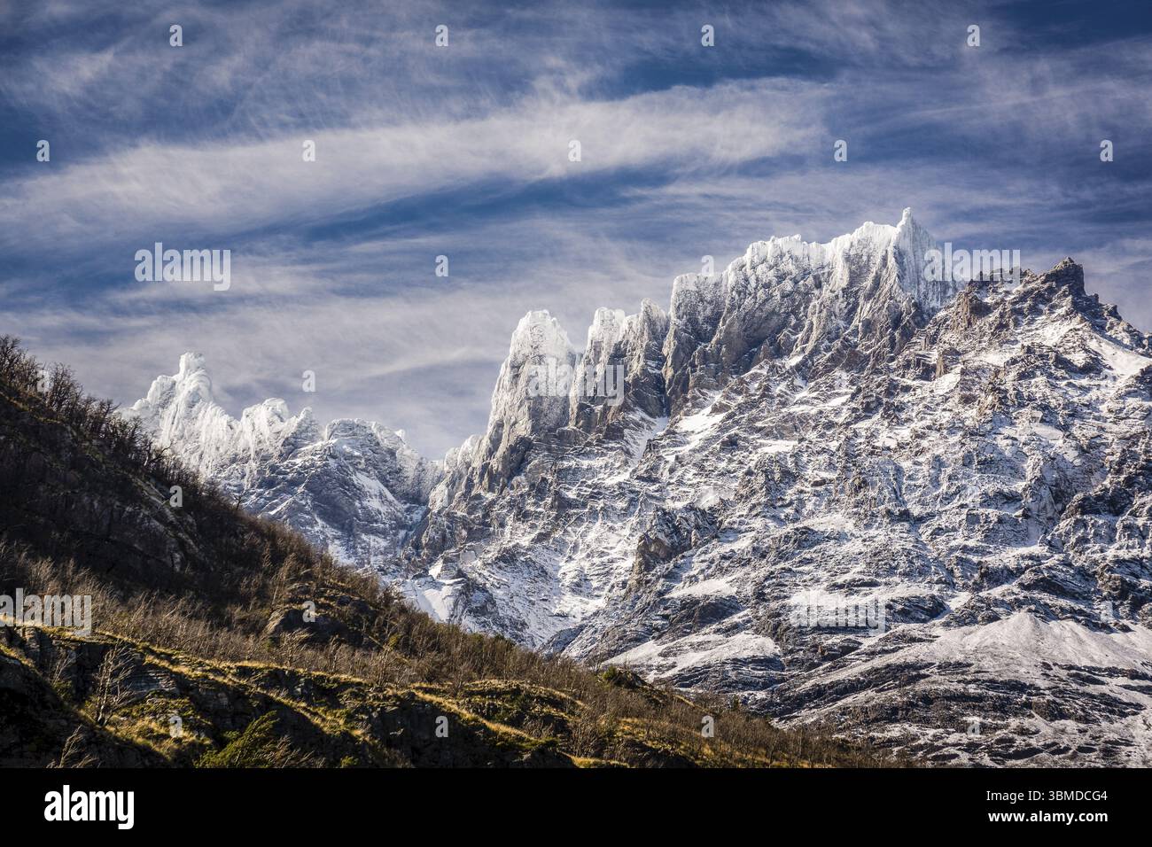 Punta Bariloche und Cerro Paine Grande, Trekking W, Torres del Paine Nationalpark, National System of Protected Wild Areas of Chile, Pat Stockfoto