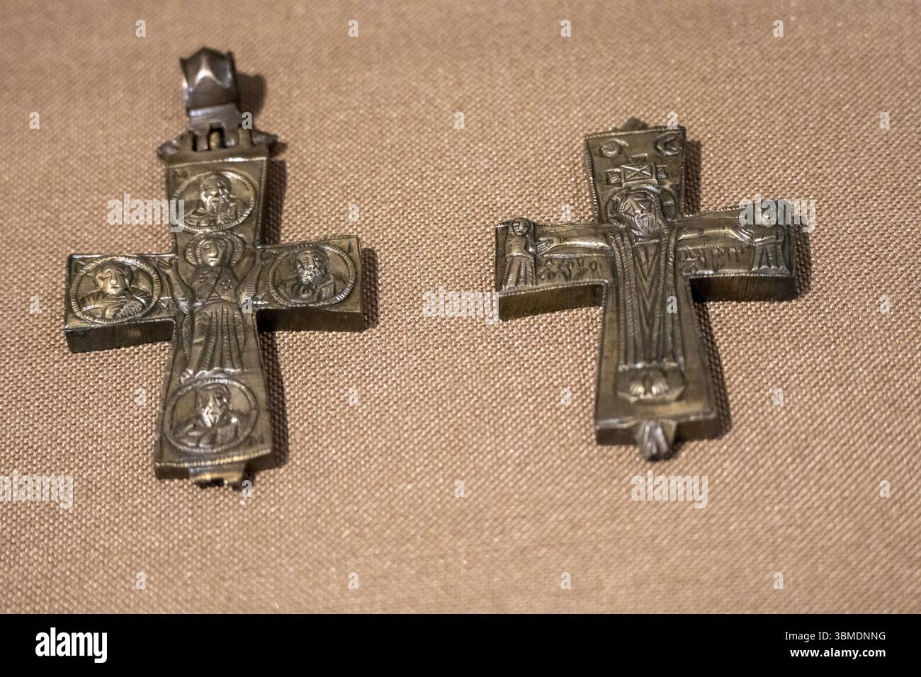 Byzantinisches Staudenkmal, 6.-11. Jahrhundert, Kloster Sant Pere de Roda, hohe Emporda, Girona Kunstmuseum, Girona, Katalonien, Spanien, Europa Stockfoto