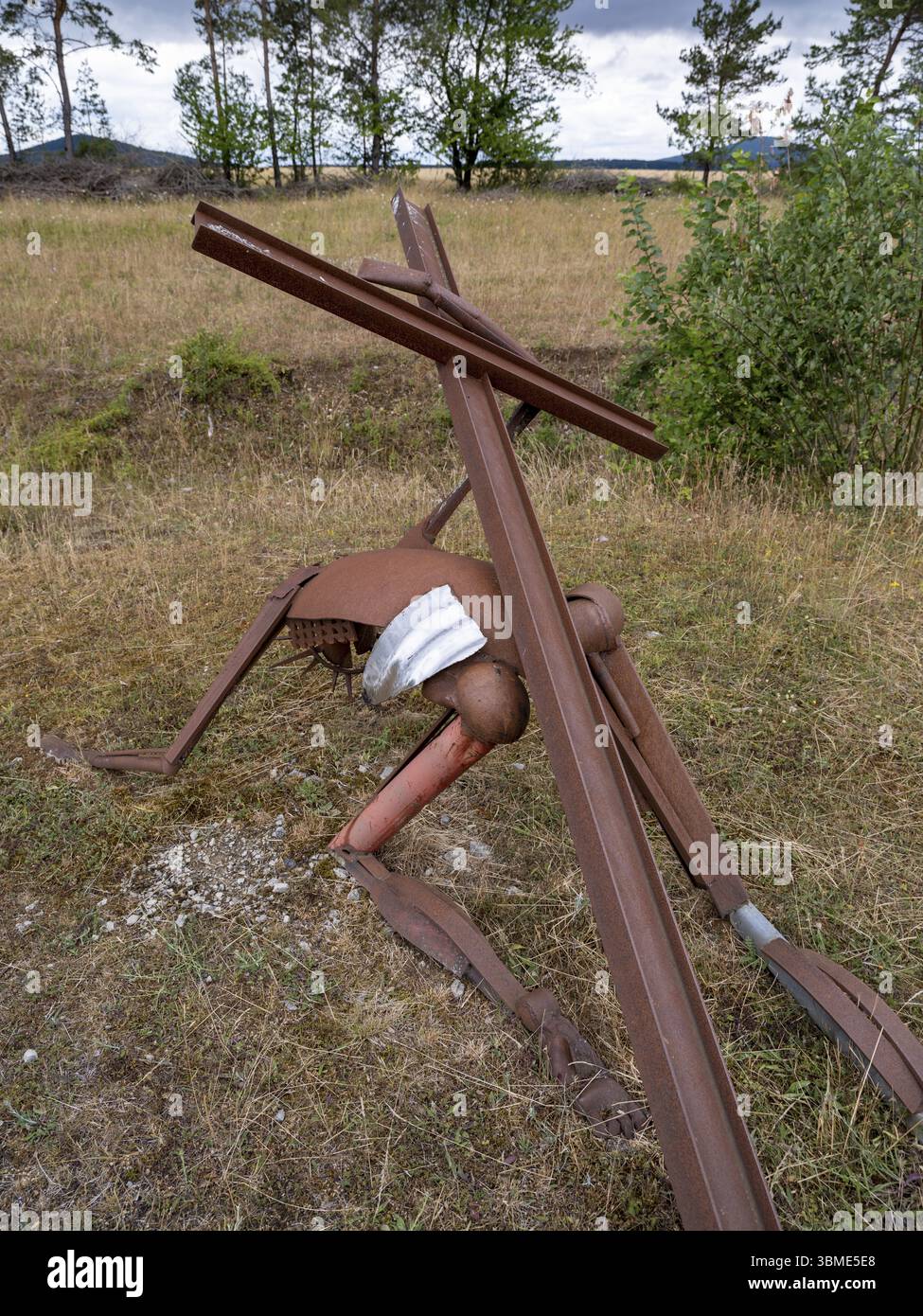 Weg der Hoffnung an der Gedenkstätte Point Alpha zwischen Geisa in Thüringen und Rasdorf in Hessen, der ehemaligen innerdeutschen Grenze. Das Kunstprojekt der Stockfoto