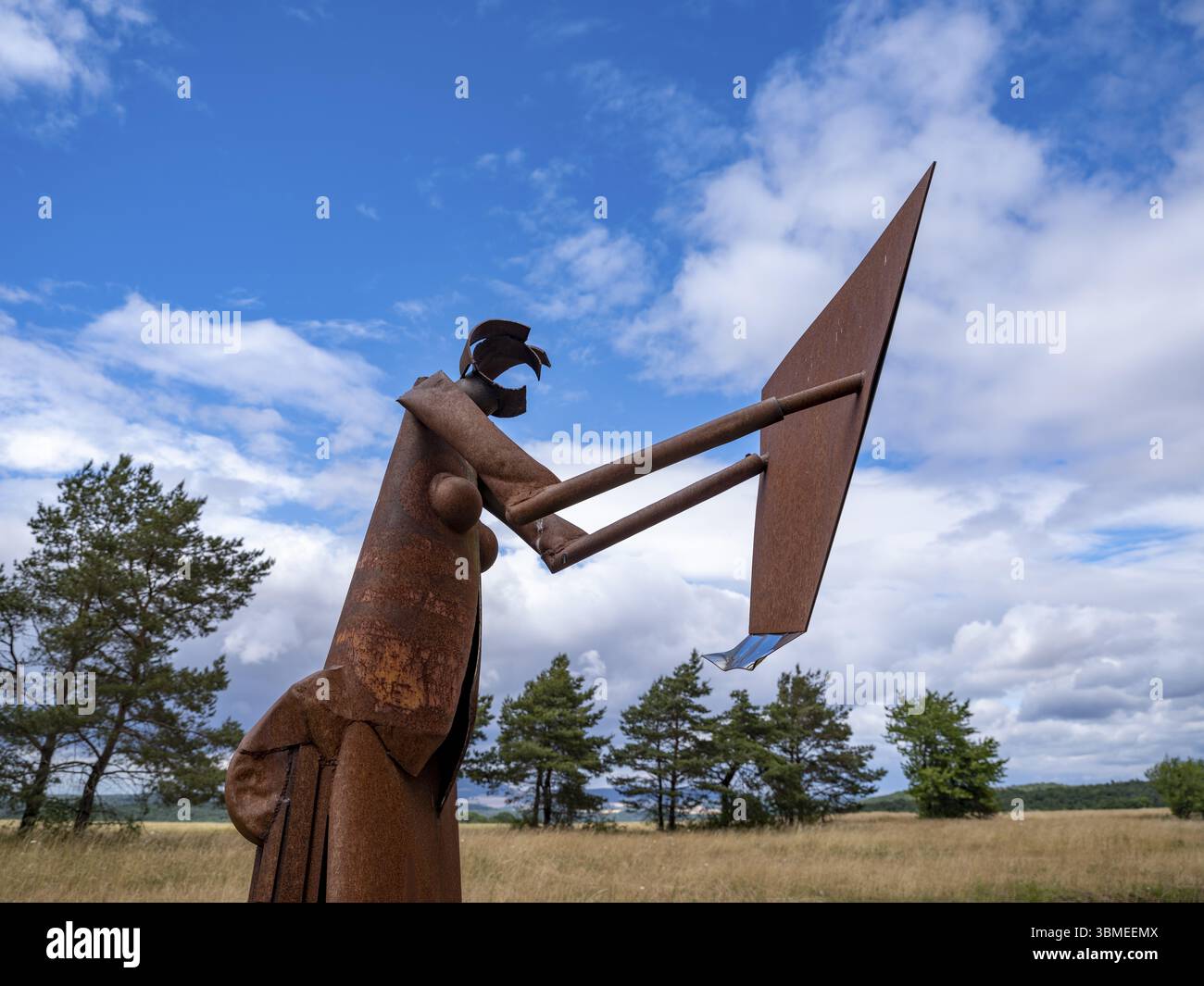 Weg der Hoffnung an der Gedenkstätte Point Alpha zwischen Geisa in Thüringen und Rasdorf in Hessen, der ehemaligen innerdeutschen Grenze. Das Kunstprojekt der Stockfoto