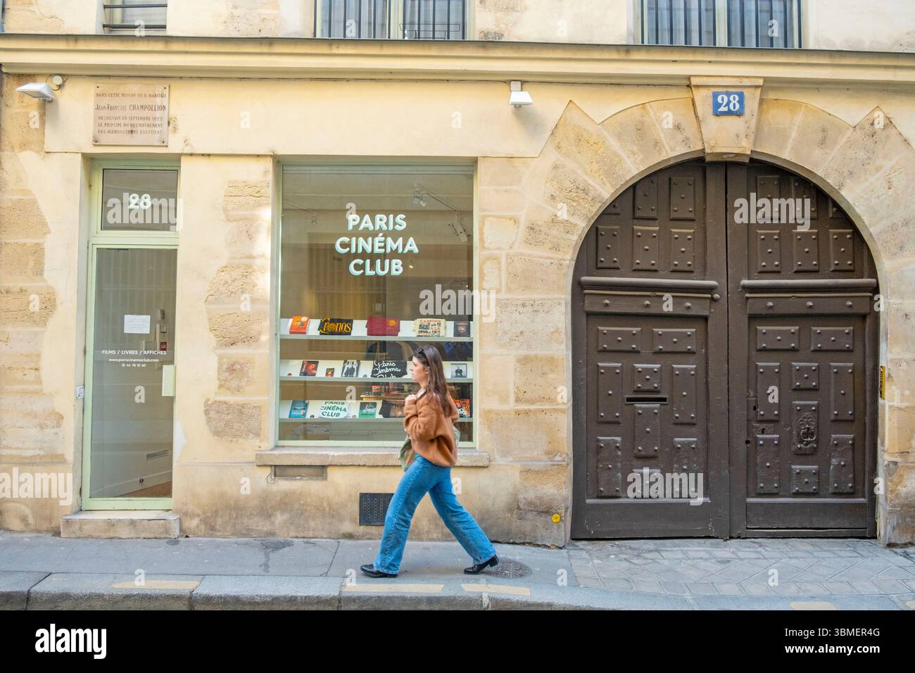 Frankreich, Paris, Jean Francois Champollion lebte in diesem Haus, Rue Mazarine Stockfoto