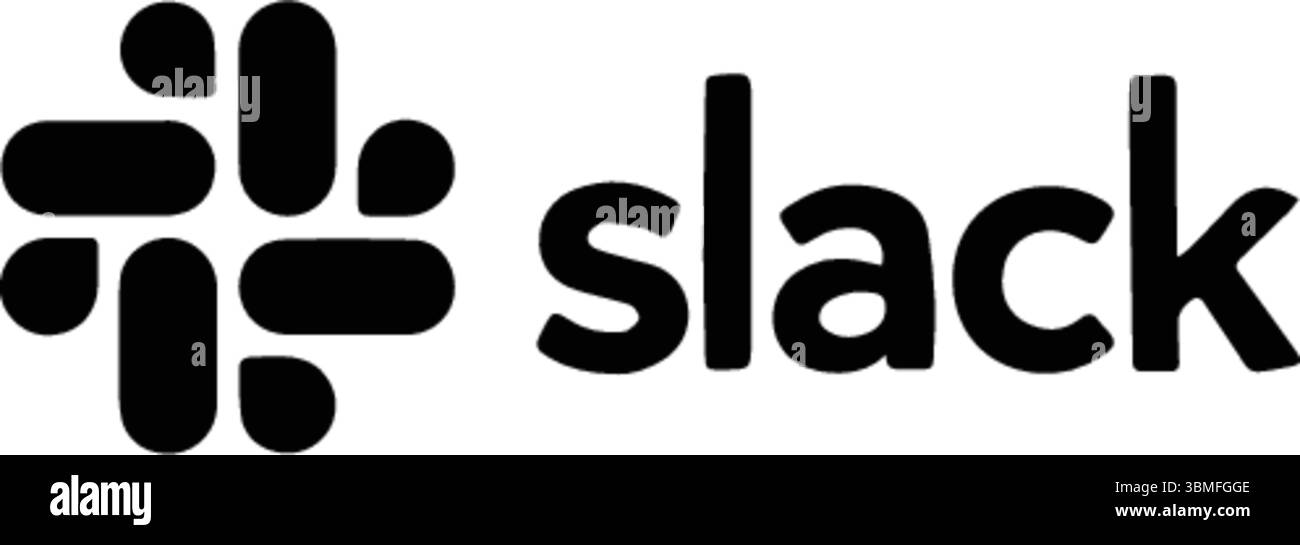 Vektor-Slack-Symbol isoliert auf weißem Hintergrund, Slack-Logo Stock Vektor