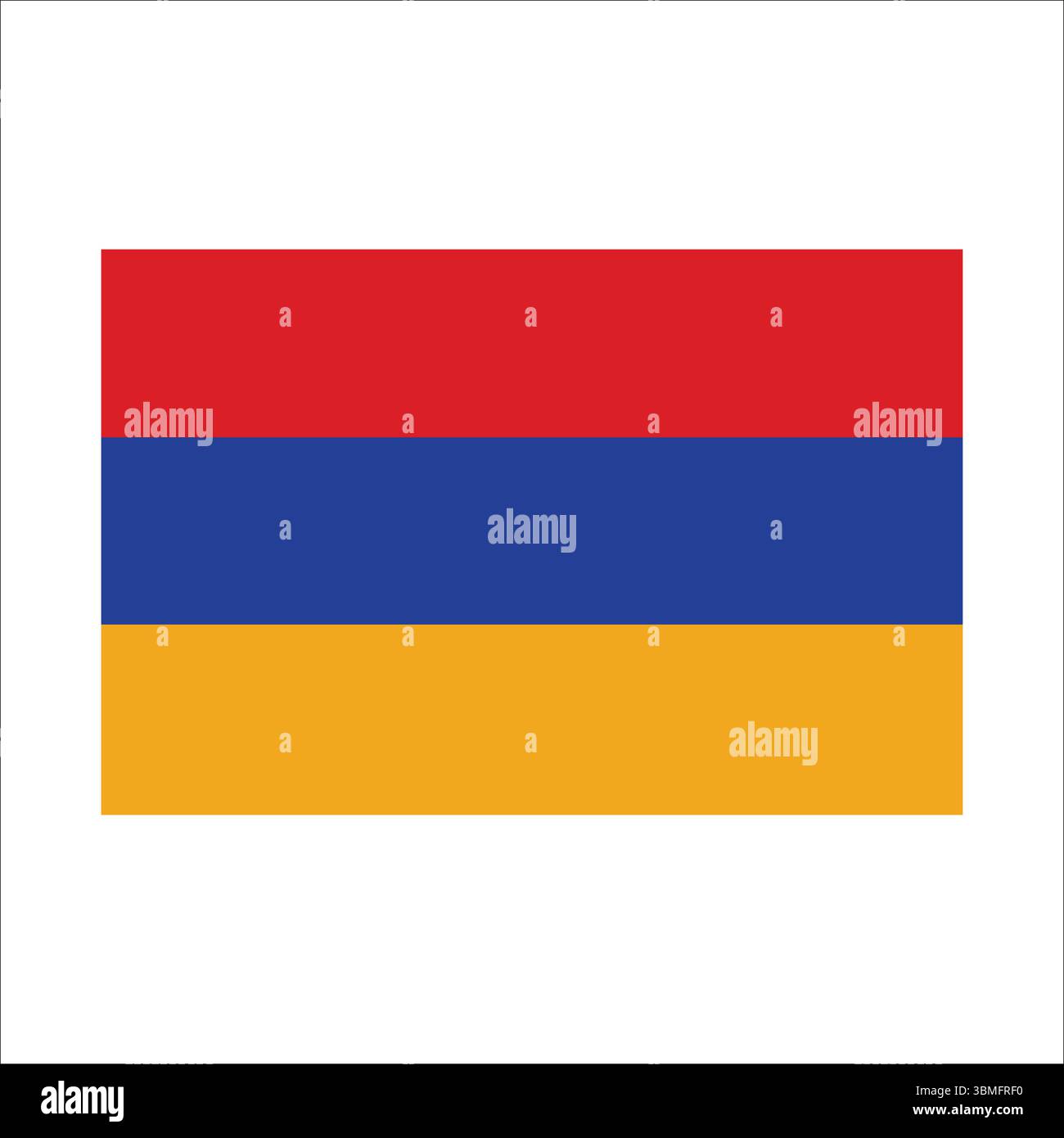 Die armenische Flagge, ein Symbol des Nationalstolzes, weht stolz und zeigt ihre lebhafte Dreikolore aus Rot, Blau und Orange Stock Vektor