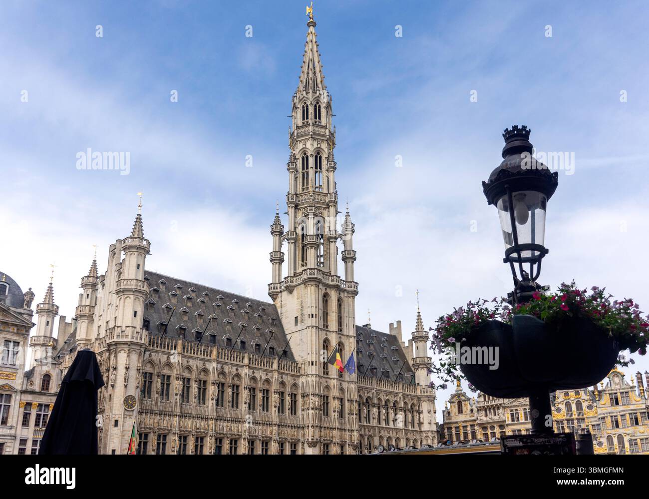 Rathaus Brüssel, Grand-Place (Grote Markt), Bruxelles-Ville, Stadt Brüssel (Bruxelles), Region Brüssel-Hauptstadt, Königreich Belgien Stockfoto