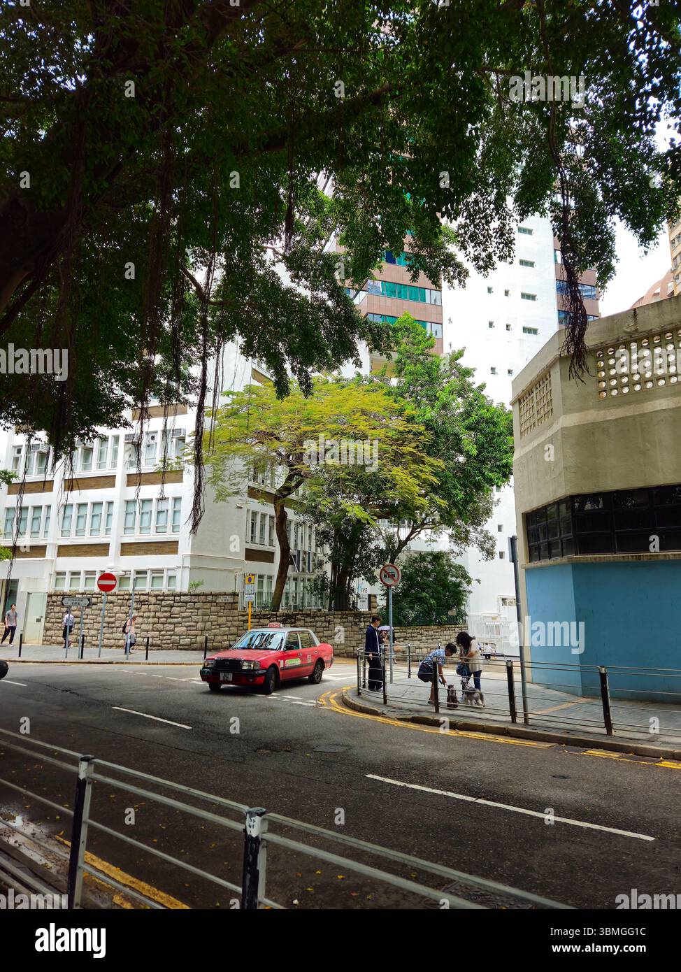 WAN Chai Road Straßenszene in Mong Kok, Hongkong Stockfoto