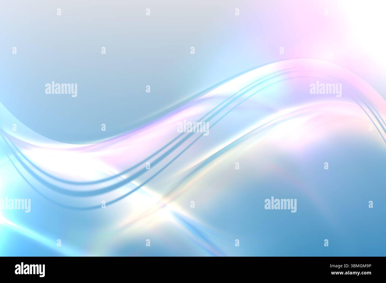 Das Pastellmuster fließt in abstraktem, digitalem, flachem Design mit weichen Farbverläufen Stockfoto