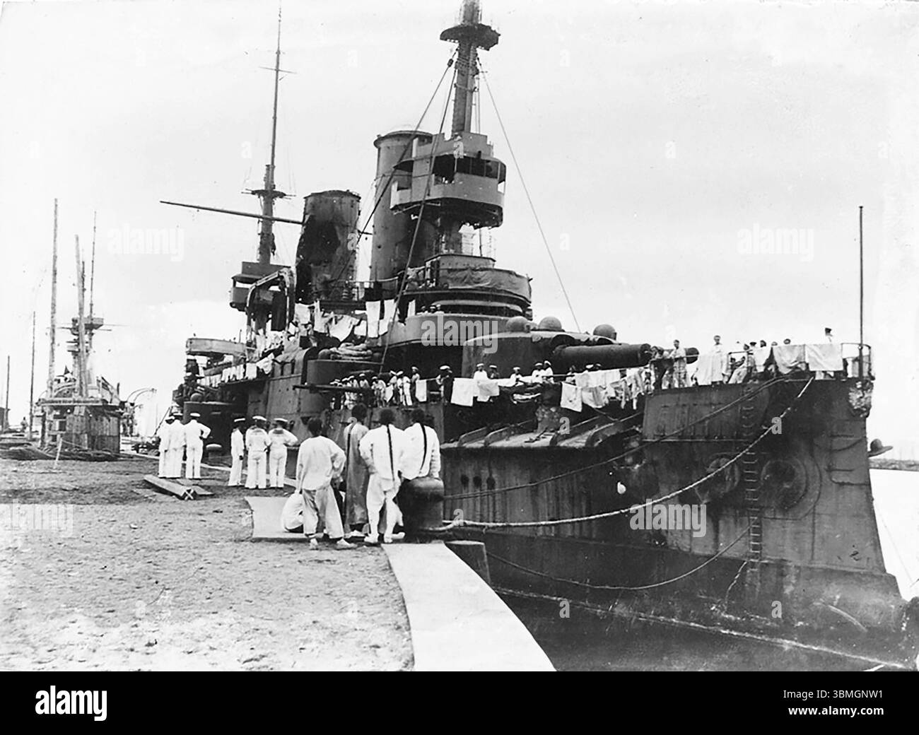Deutsche Marines auf ihrem Schiff, Kolonialtruppen, China um 1900 Stockfoto