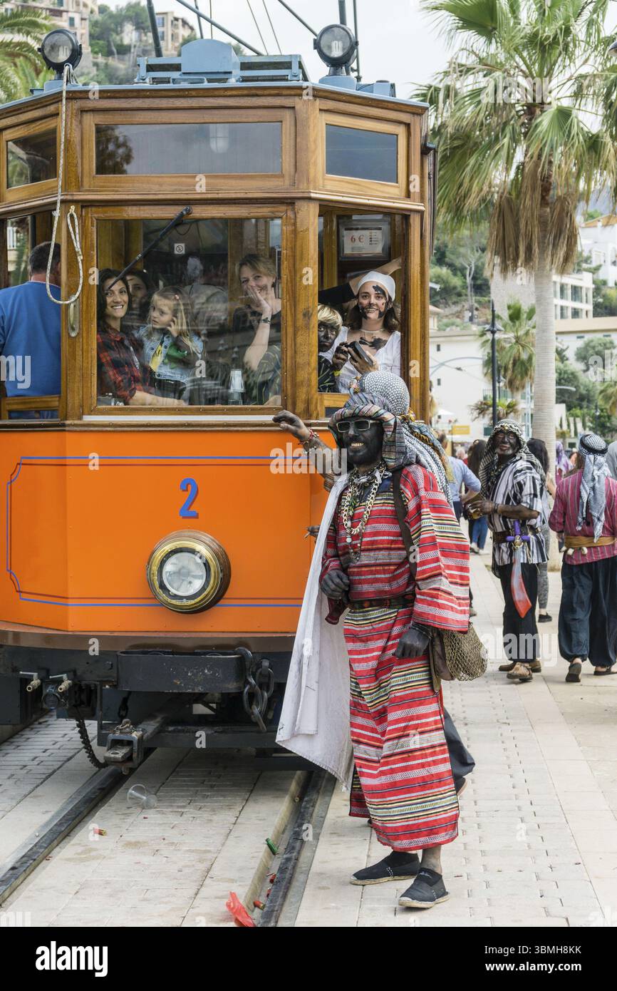 Es FIRO, Mauren und Christen feiern den Sieg über die Barbarenkorsaren vom 11. Mai 1561, Soller, Mallorca, Balearen, Spanien, Europa Stockfoto