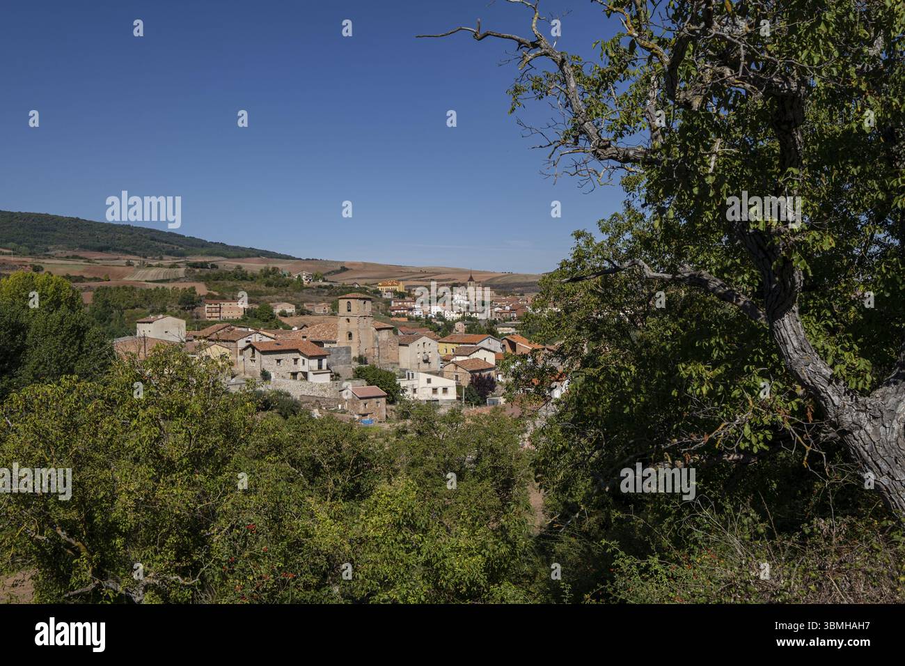 Dörfer San Andres del Valle und Berceo, Gemeinde Estollo, La Rioja, Spanien, Europa Stockfoto