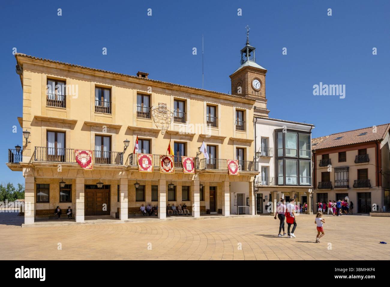 Rathaus, Almazan, Soria, autonome Gemeinde Castilla y Leon, Spanien, Europa Stockfoto