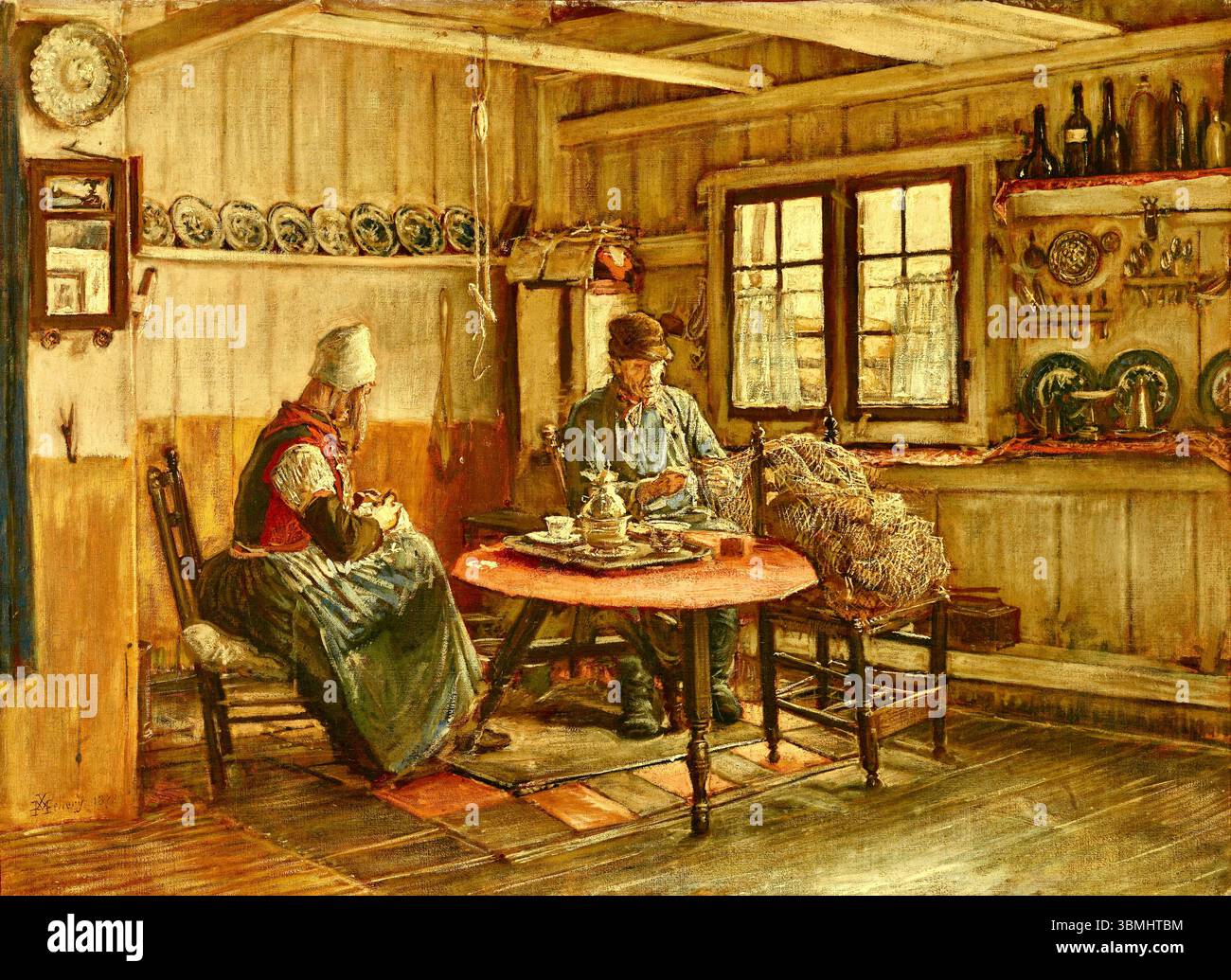 Xavier Mellery - Interior in Marken - 1878 Stockfoto