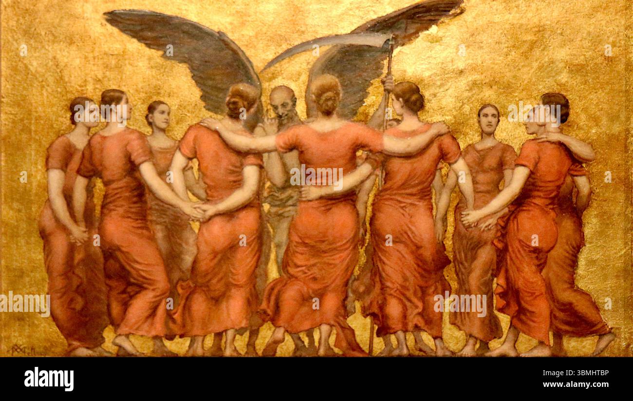 Xavier Mellery - die Runde der Stunden - 1890 - Stockfoto