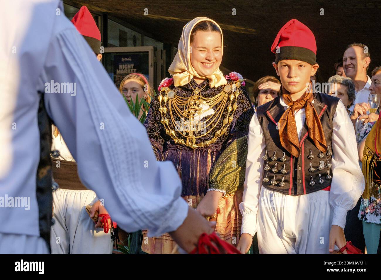 Traditioneller Country Dance Ball Seiten, typischer ibizanischer Tanz, Portinax, Ibiza, Balearen Inseln, Spanien, Europa Stockfoto