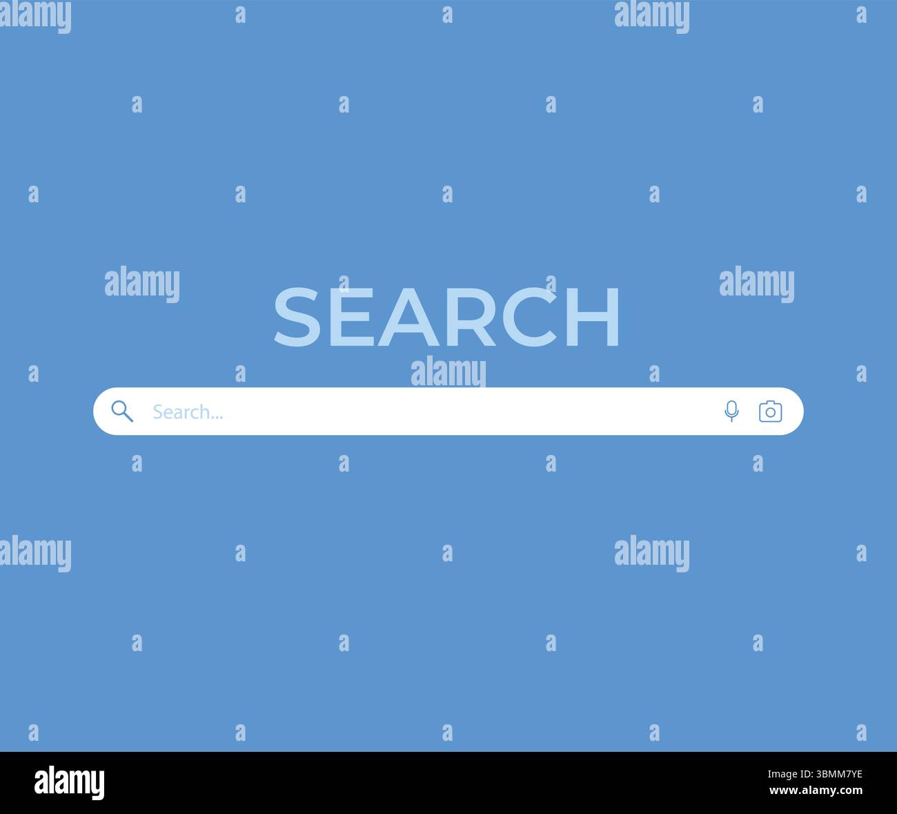 Übersichtliche und moderne Vektordarstellung eines UI-Elements der Suchleiste. Stock Vektor