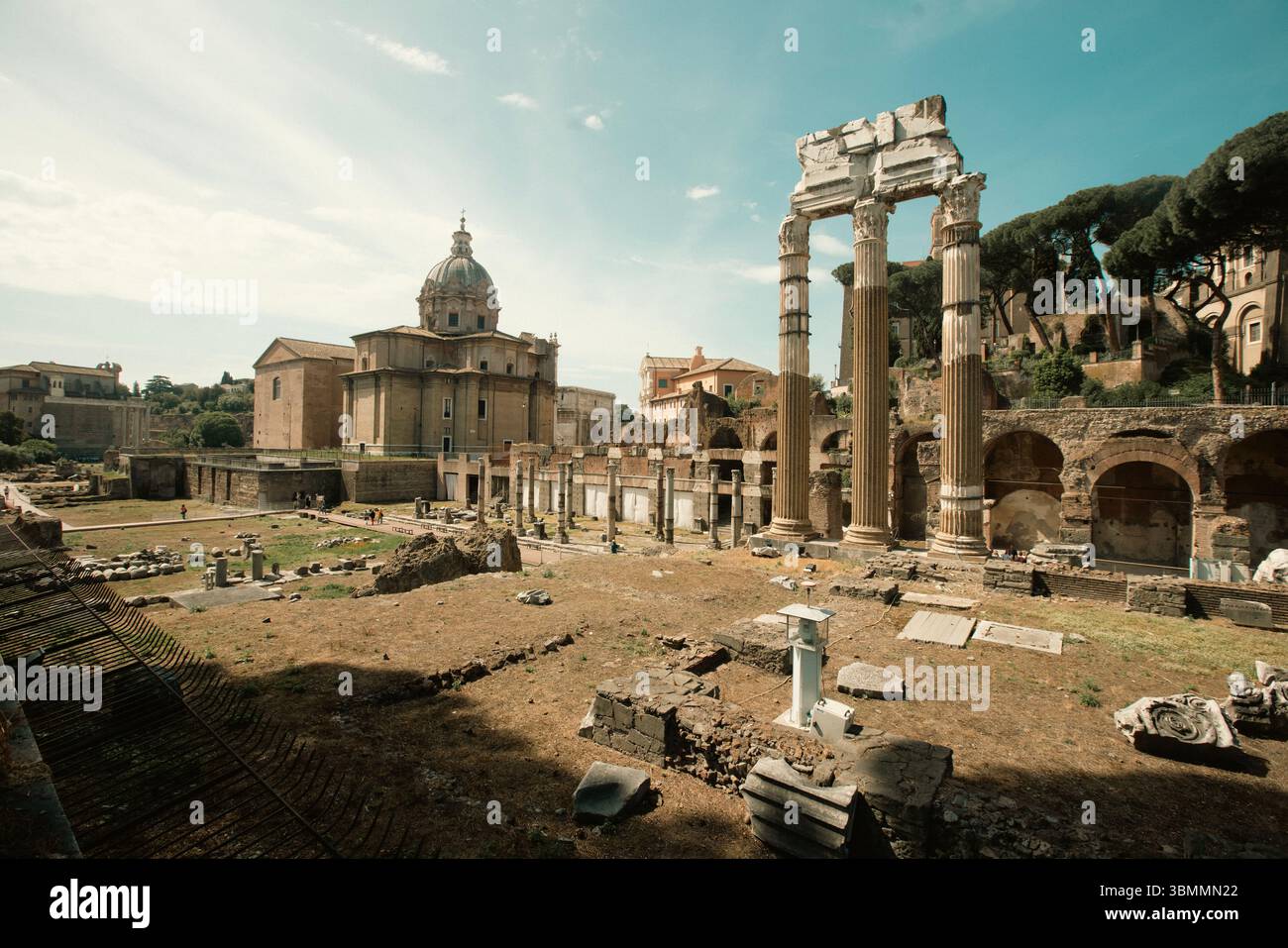 Das Forum Romanum und Palatin in Rom, Italien Stockfoto