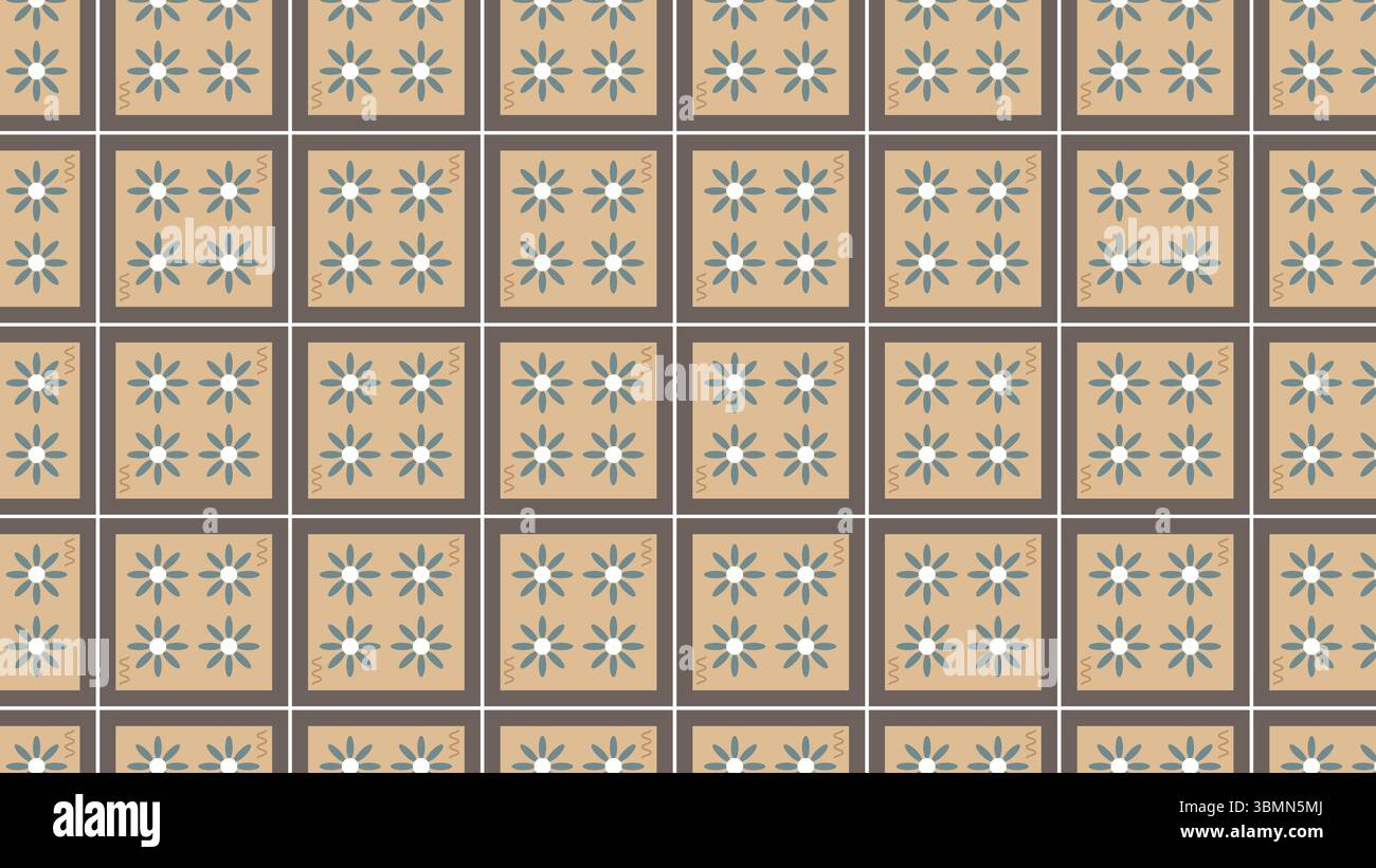 Quadratischer Hintergrund mit Gänseblümchen Stock Vektor