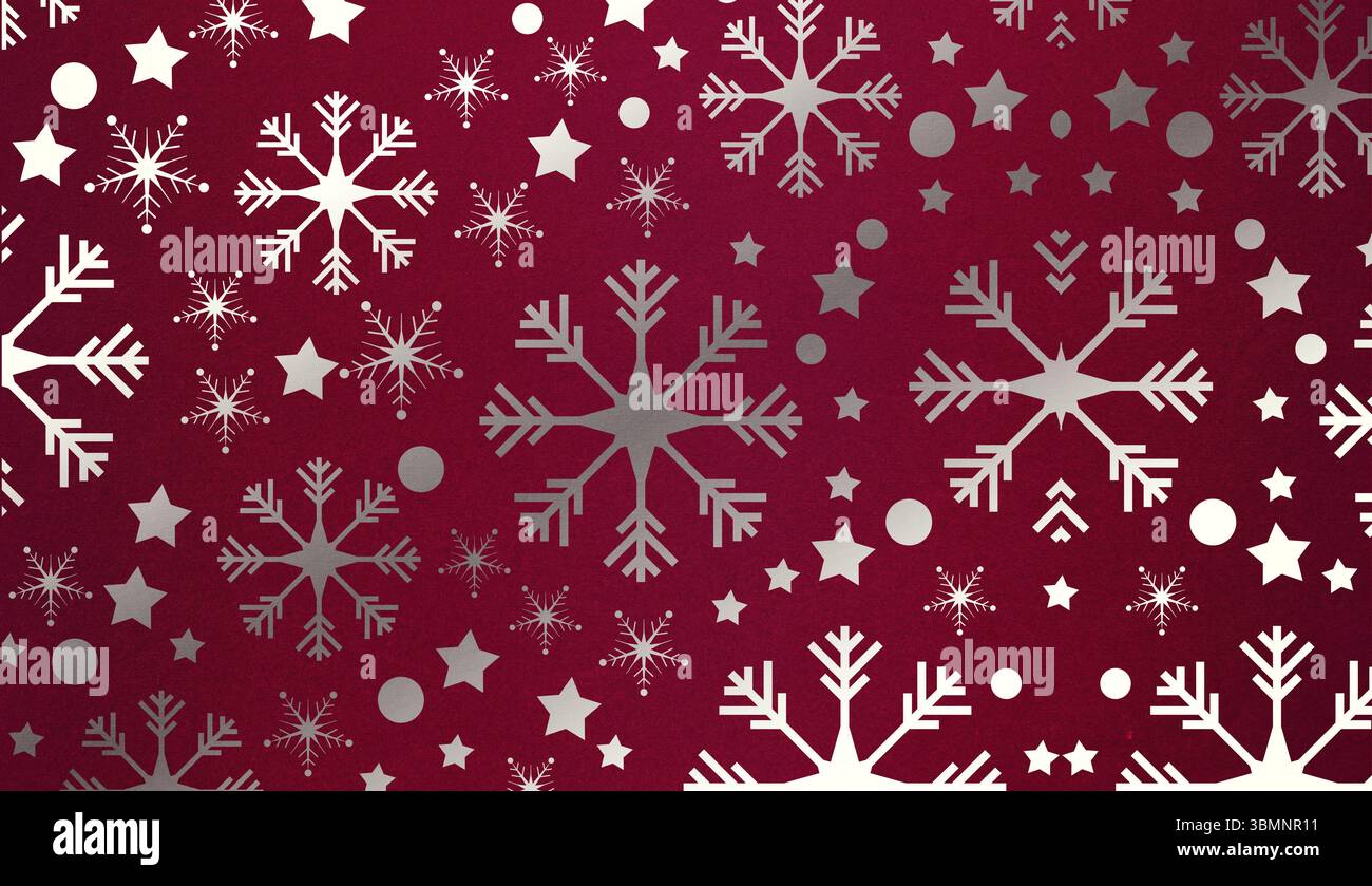 Schneeflocken-Tapetenmuster Stockfoto