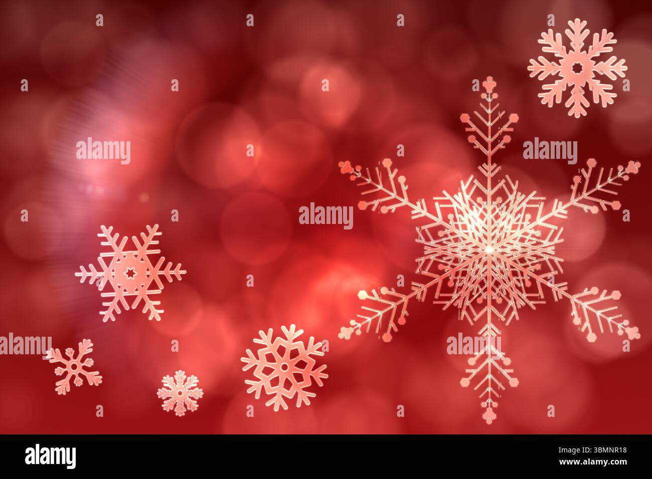 Red Snow Flake Musterdesign Stockfoto