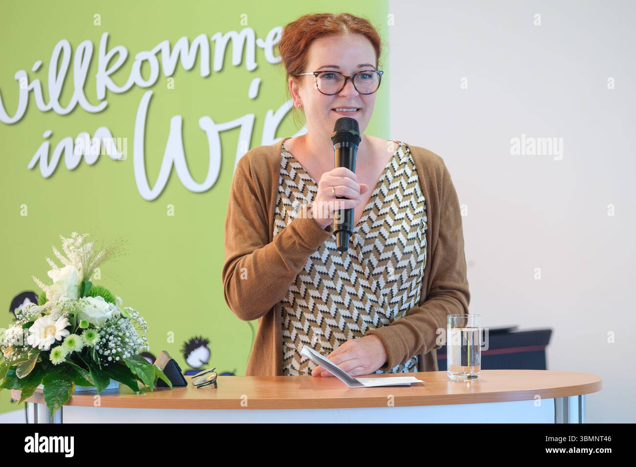 Katja Doerner, Oberbürgermeisterin der Stadt Bonn bei einer Veranstaltung der Lebenshilfe Bonn in Bornheim Stockfoto