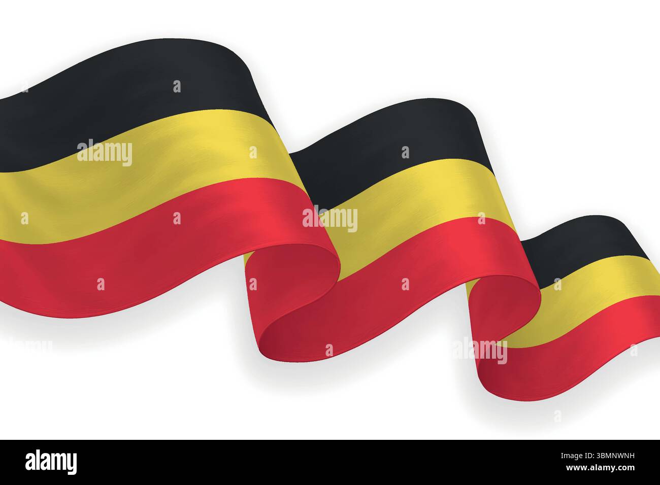 Belgien winkt Flagge mit hellen Farben auf sauberem Hintergrund Stock Vektor