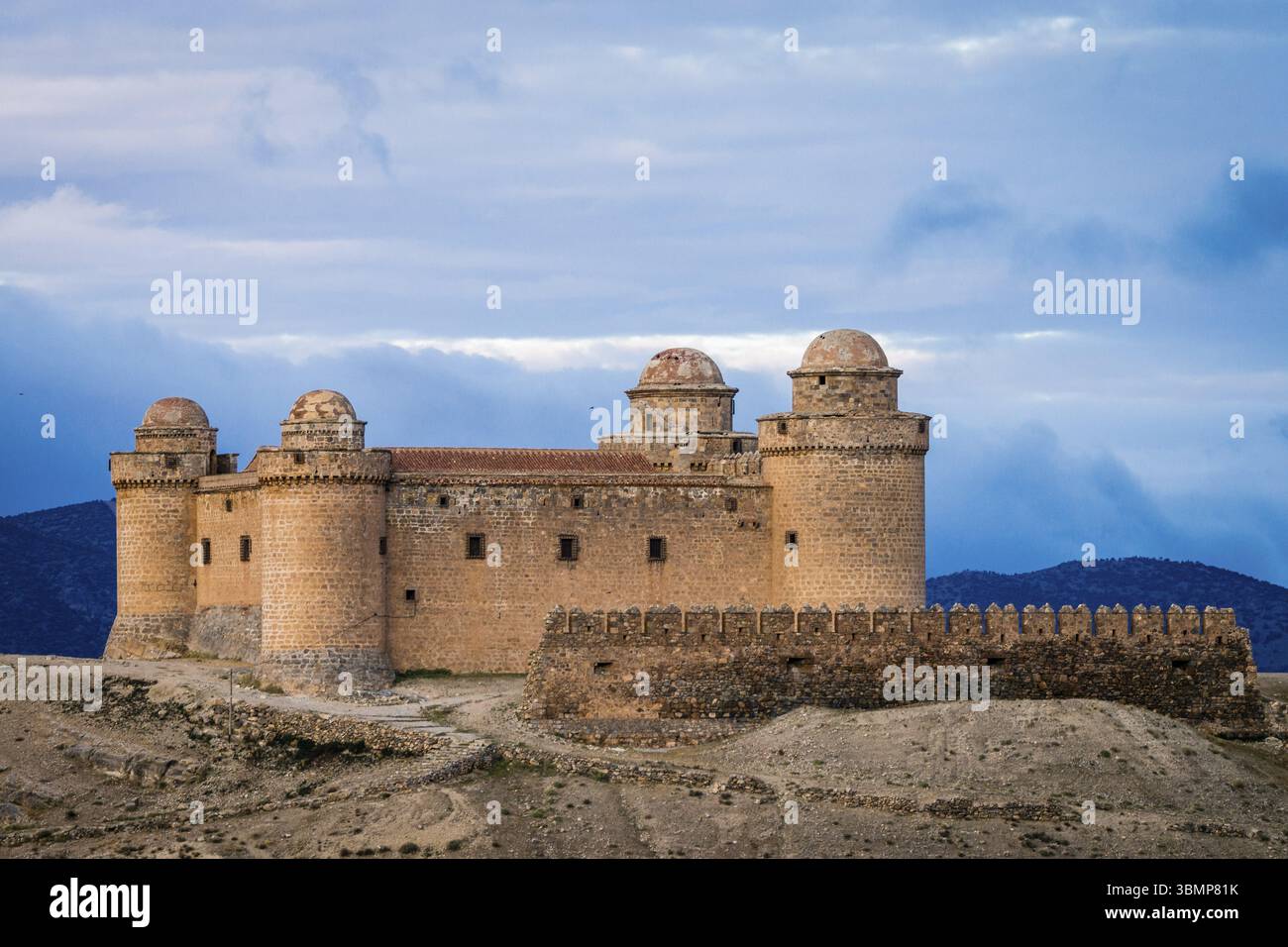 Schloss La Calahorra, Marquesado del Cenete, Gemeinde La Calahorra, Granada, Andalusien, Spanien, Europa Stockfoto