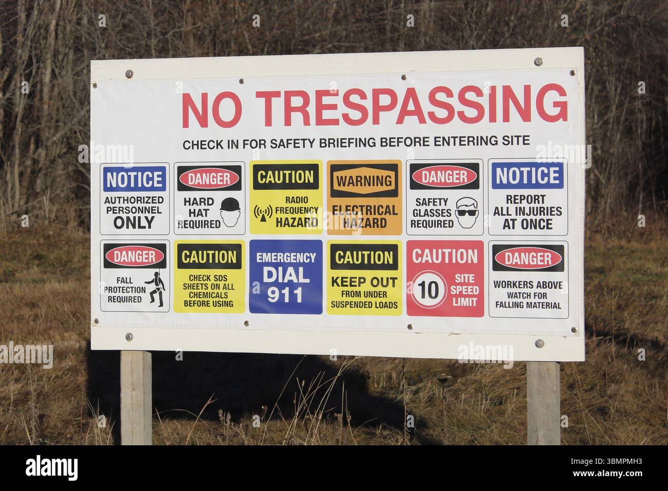 Gefährlicher Arbeitsplatz – Und Wir Meinen Es So! Stockfoto