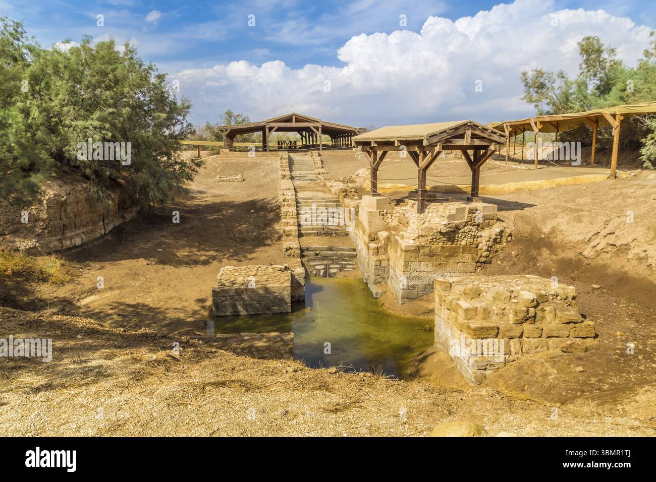 Der Standort, an dem Jeasus im Jordan getauft wurde. Diese Website, Betania bei Jordan in Jordanien, gilt als Ort der Taufe Jesu zu werden. Stockfoto