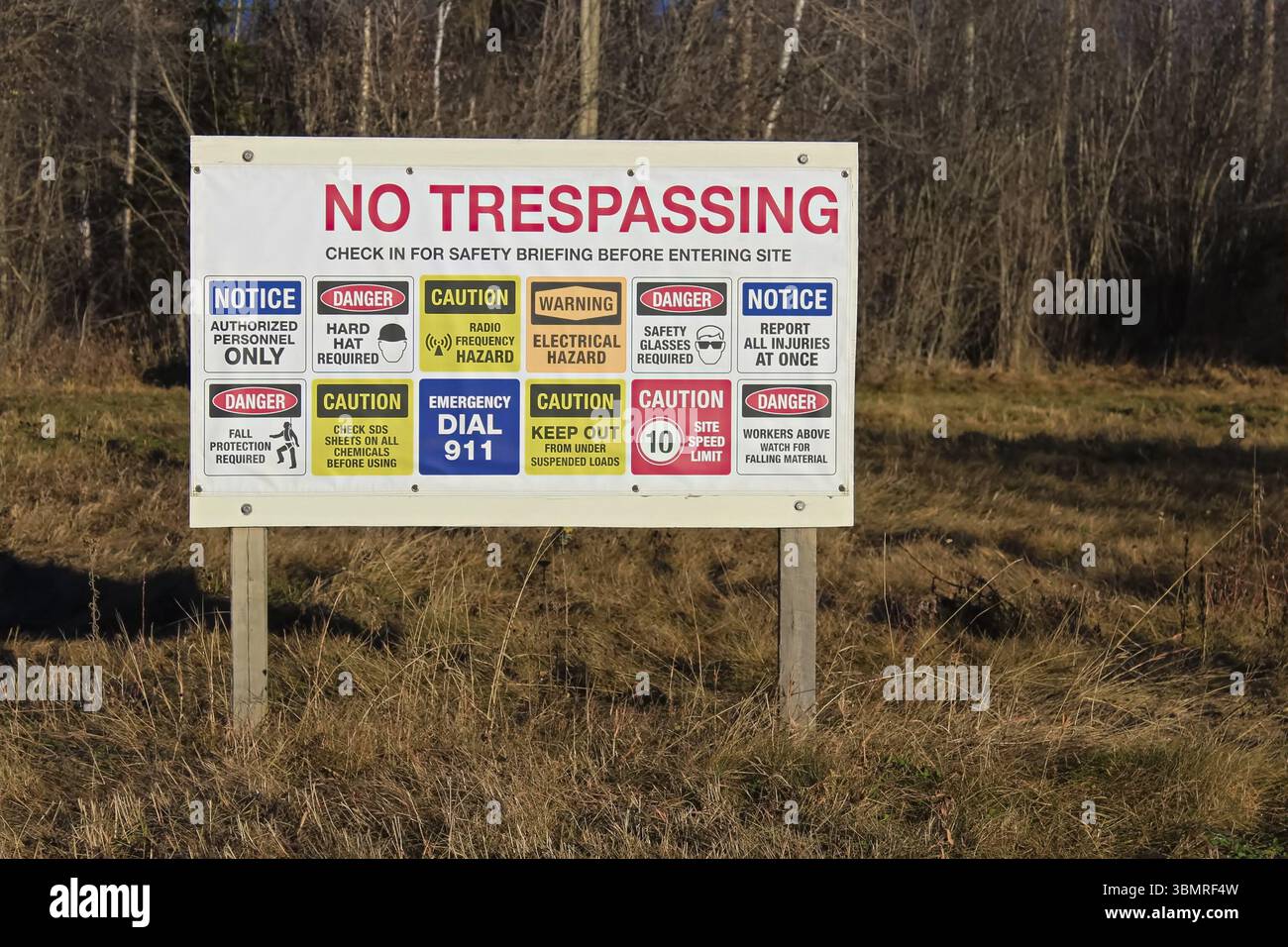 Gefährlicher Arbeitsplatz – Und Wir Meinen Es So! Stockfoto