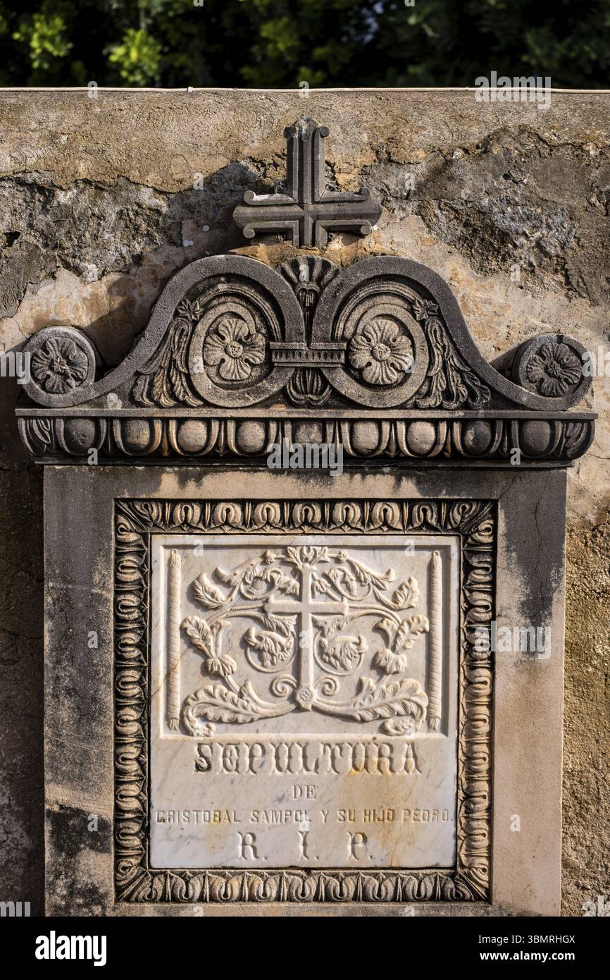 Alaro Friedhof, Mallorca, Balearen, Spanien, Europa Stockfoto