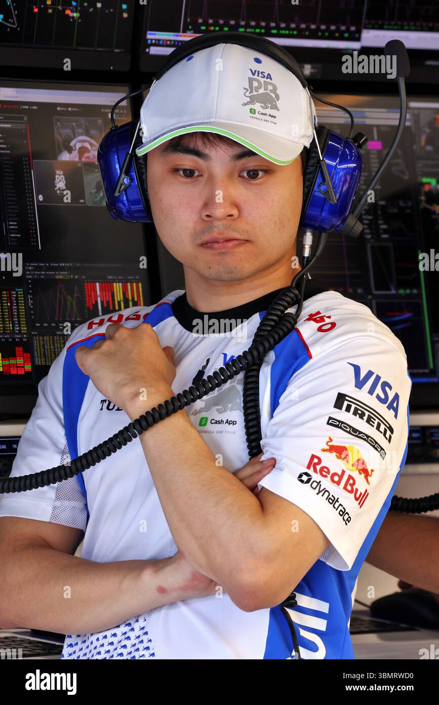 Spielberg, Österreich. Juni 2025. Ayumu Iwasa (JPN) Racing Bulls und Red Bull Racing Reserve Driver. 28.06.2025. Formel-1-Weltmeisterschaft, Rd 11, Großer Preis Von Österreich, Spielberg, Österreich, Qualifizierender Tag. Quelle: James Moy/Alamy Live News Stockfoto