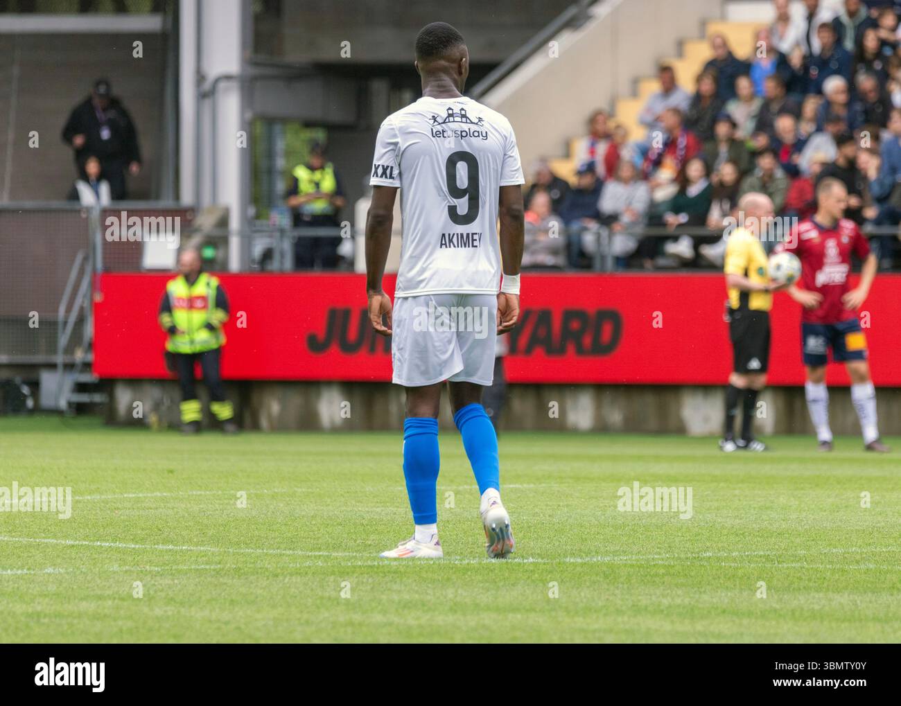 Göteborg, Schweden. Juni 2025. Moment in der ersten Hälfte des Spiels zwischen Orgryte IS und Helsingborgs, WENN in Superettan bei Gamla Ullevi. Quelle: Per Ljung/Alamy Live News Stockfoto