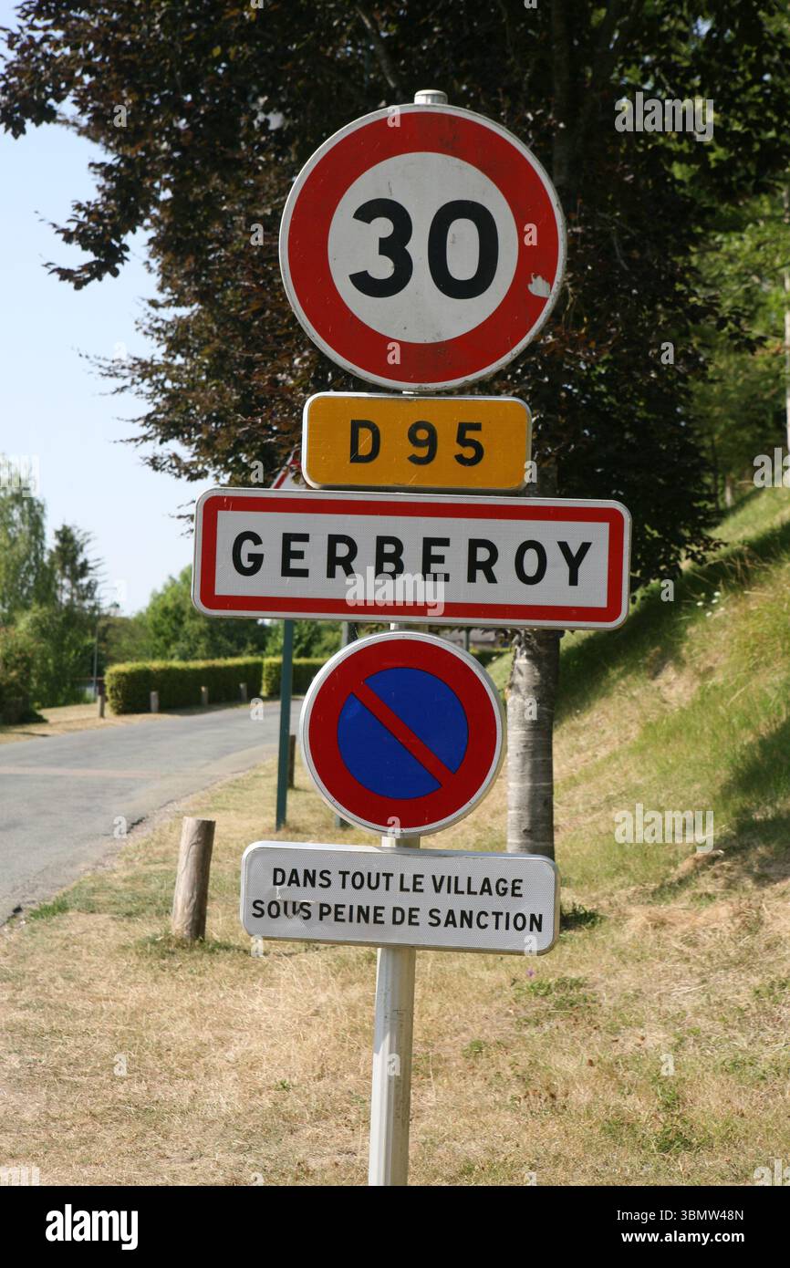 Kommune Gerberoy in Oise Frankreich Stockfoto