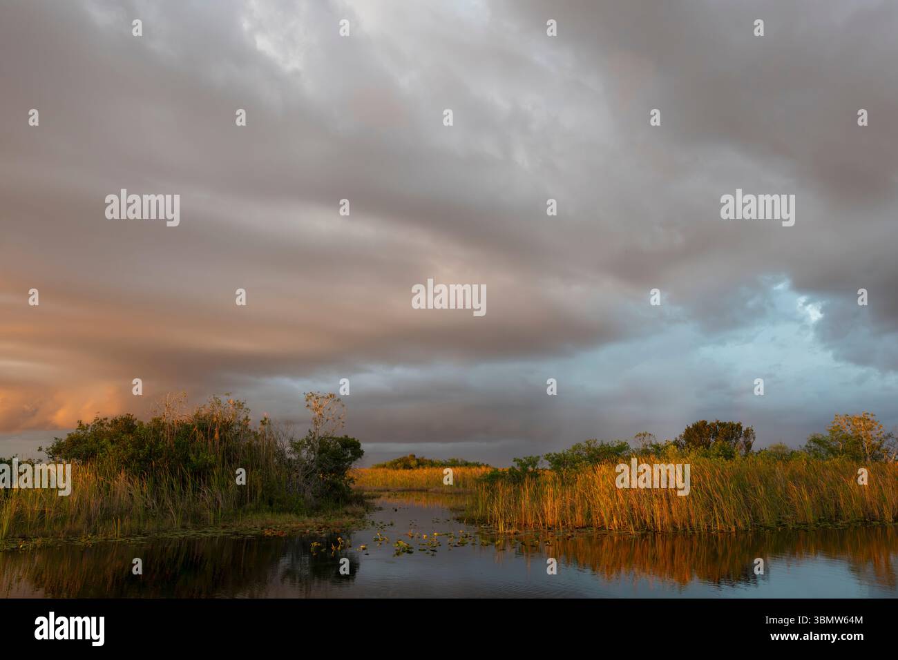 Sonnenuntergang im März im Everglades-Nationalpark, Florida Stockfoto
