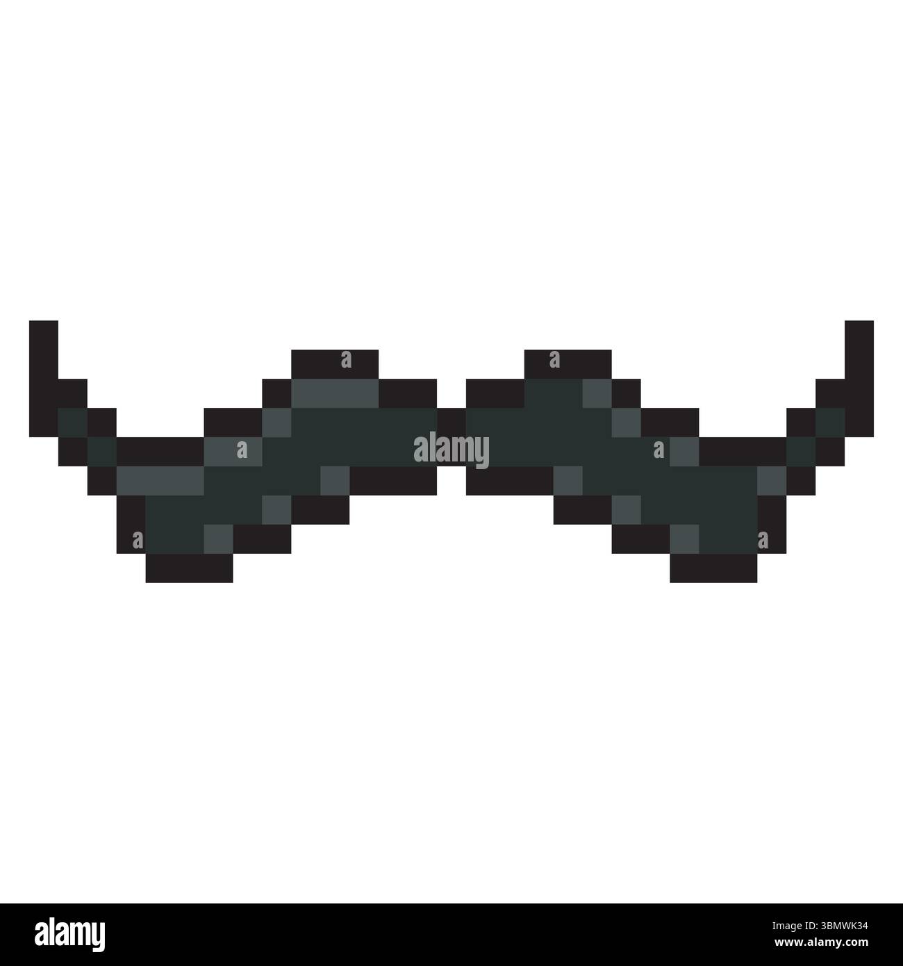 Schnurrbart mit Pixeldesign Stock Vektor