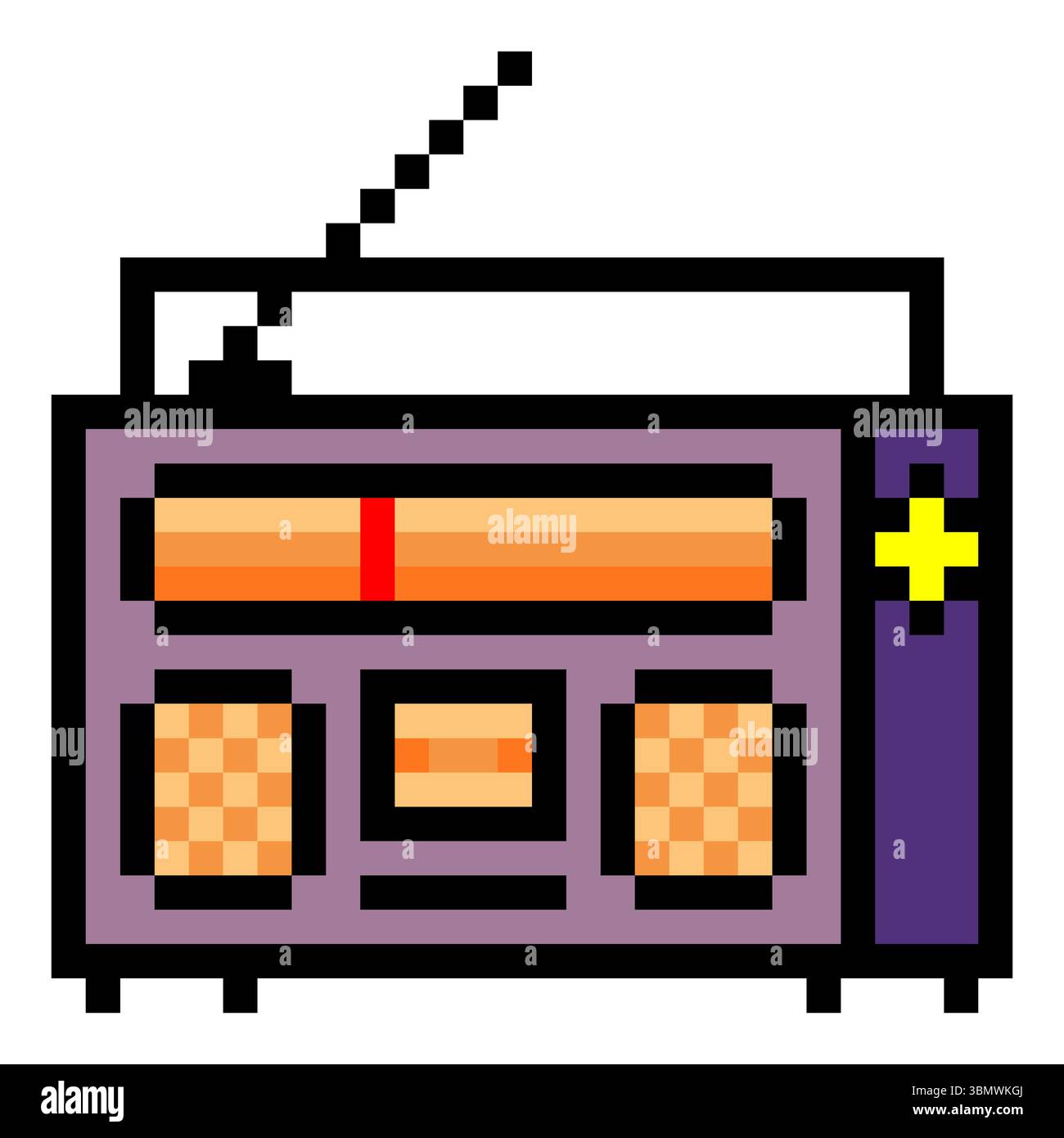 Radio im Pixelart-Stil Stock Vektor