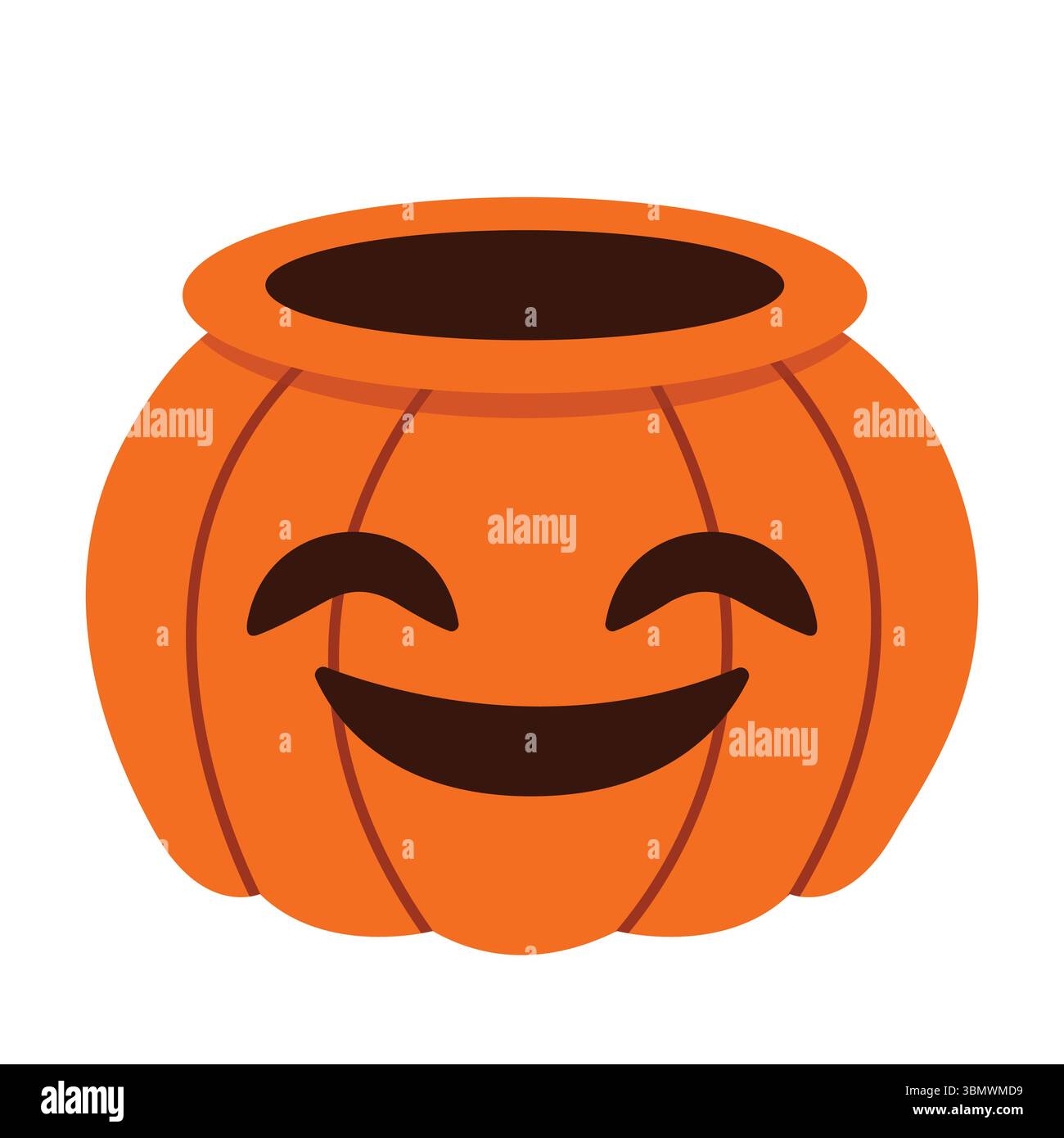Halloween Kürbis. Vektorabbildung in abgewickelter Form. Stock Vektor