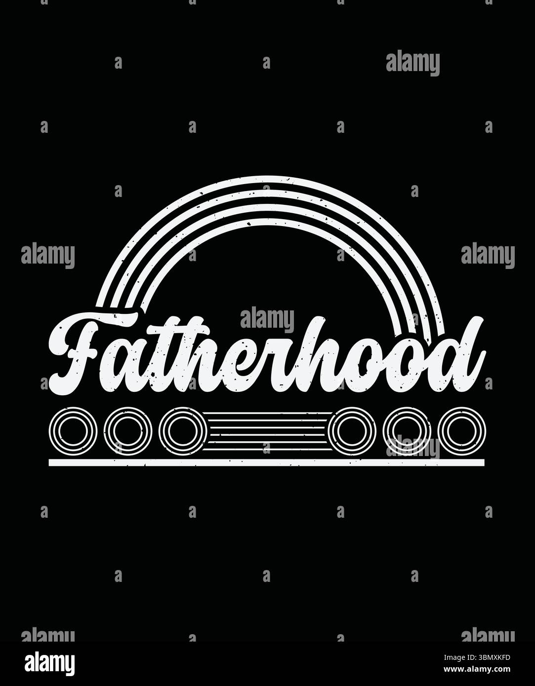 Vaterschaft Vintage Regenbogendesign – Retro Dad Life T-Shirt-Grafik Stock Vektor