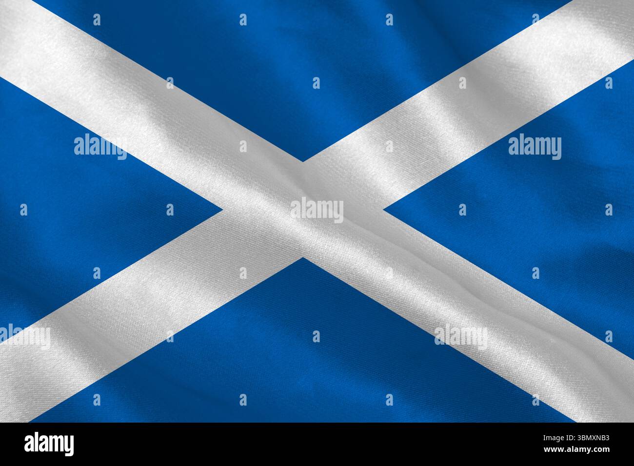 Nahaufnahme der schottischen Flagge Stockfoto