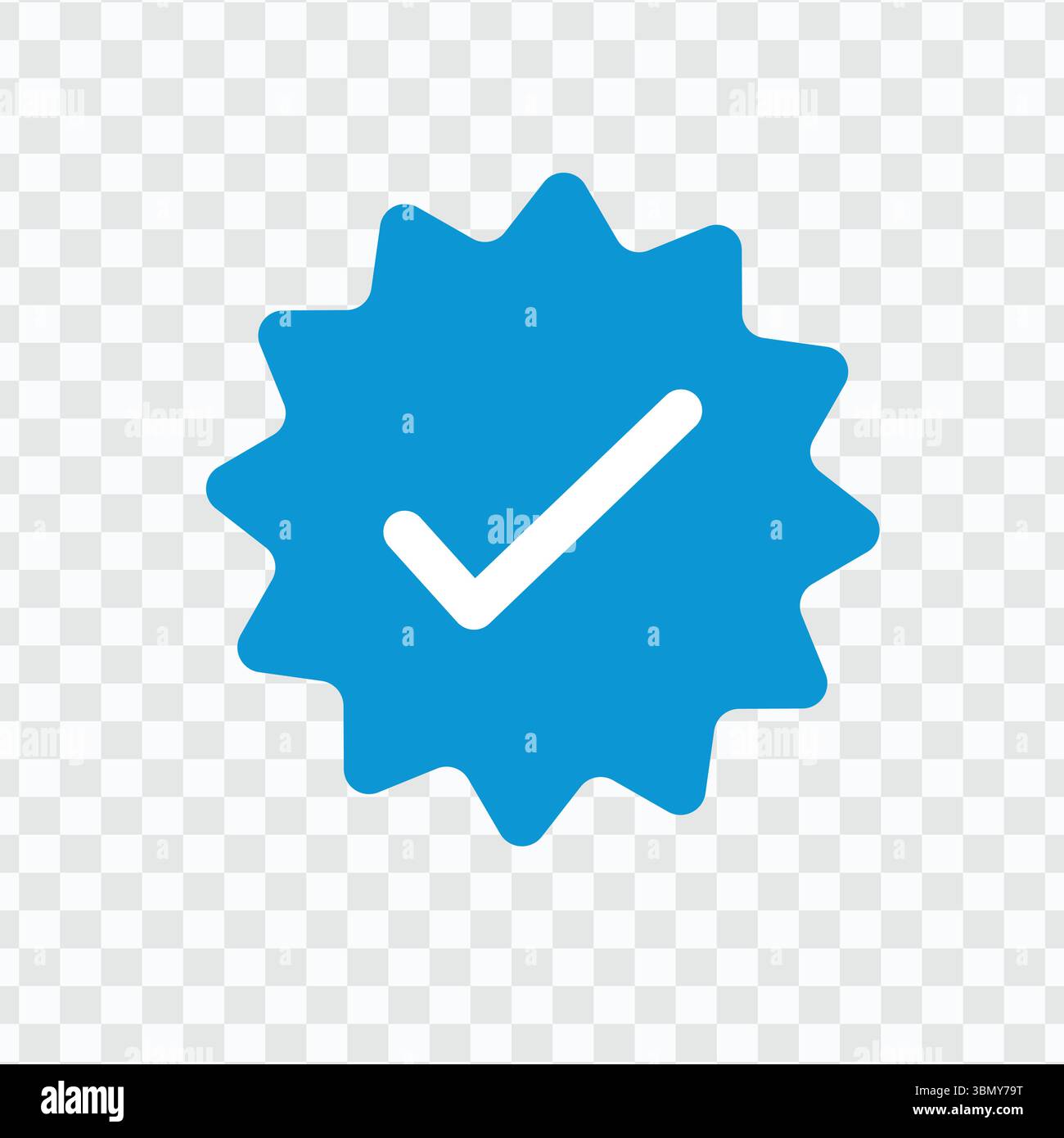 „Facebook & Instagram Verified Badge Symbol: Vektorillustration“ Stock Vektor