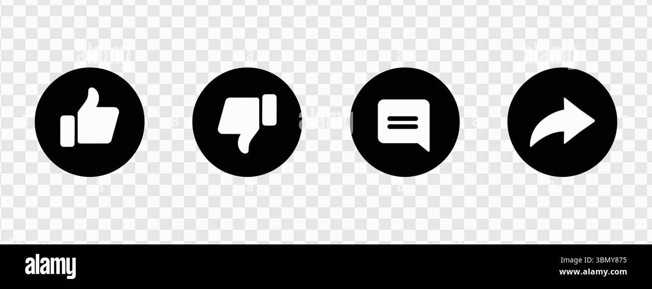 „Social Media Interface Symbolset in Line Style: Kommunikations- und Interaktionssymbole“ Stock Vektor