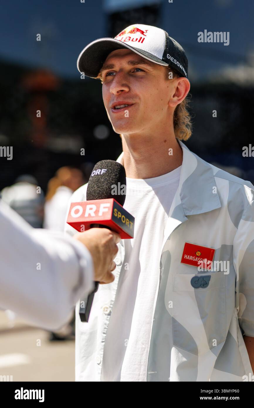Daniel Tschofenig (Skispringer), großer Preis von Oesterreich, Motorsport, Formel 1, Saison 2025, 29.06.2025 Foto: Eibner-Pressefoto/Alexander Neis Stockfoto