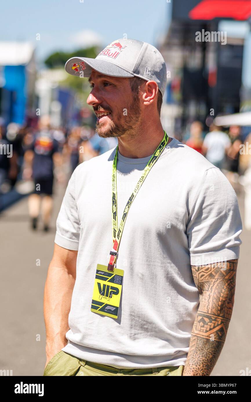 Marcel Hirscher (Skifahrer), großer Preis von Oesterreich, Motorsport, Formel 1, Saison 2025, 29.06.2025 Foto: Eibner-Pressefoto/Alexander Neis Stockfoto