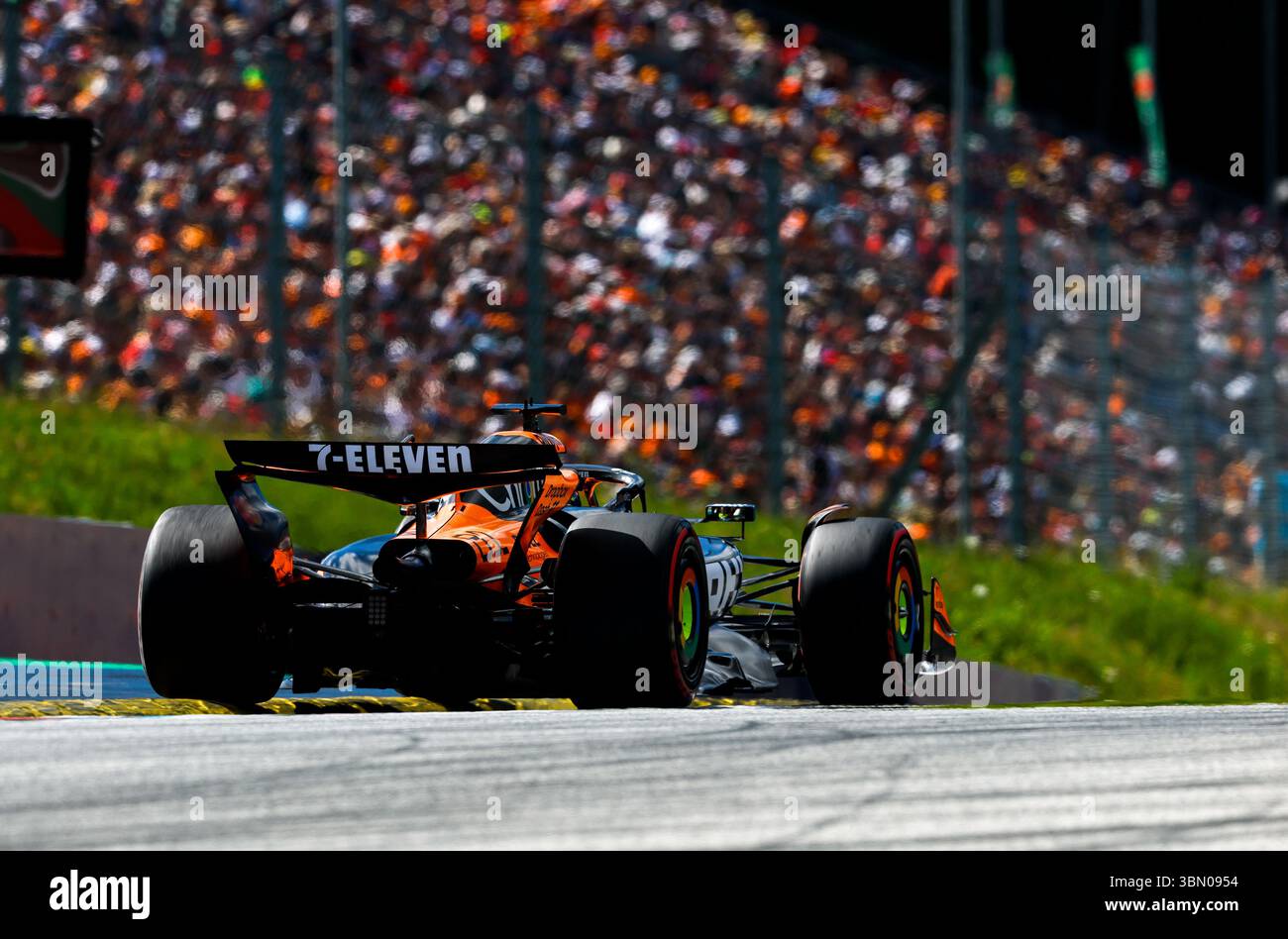 81 PIASTRI Oscar (aus), McLaren F1 Team MCL39, Action beim Formel 1 MSC Cruises Austrian Grand Prix 2025, 11. Runde der FIA Formel 1 Weltmeisterschaft 2025 vom 27. Bis 29. Juni 2025 auf dem Red Bull Ring in Spielberg, Österreich - Foto - DPPI Stockfoto
