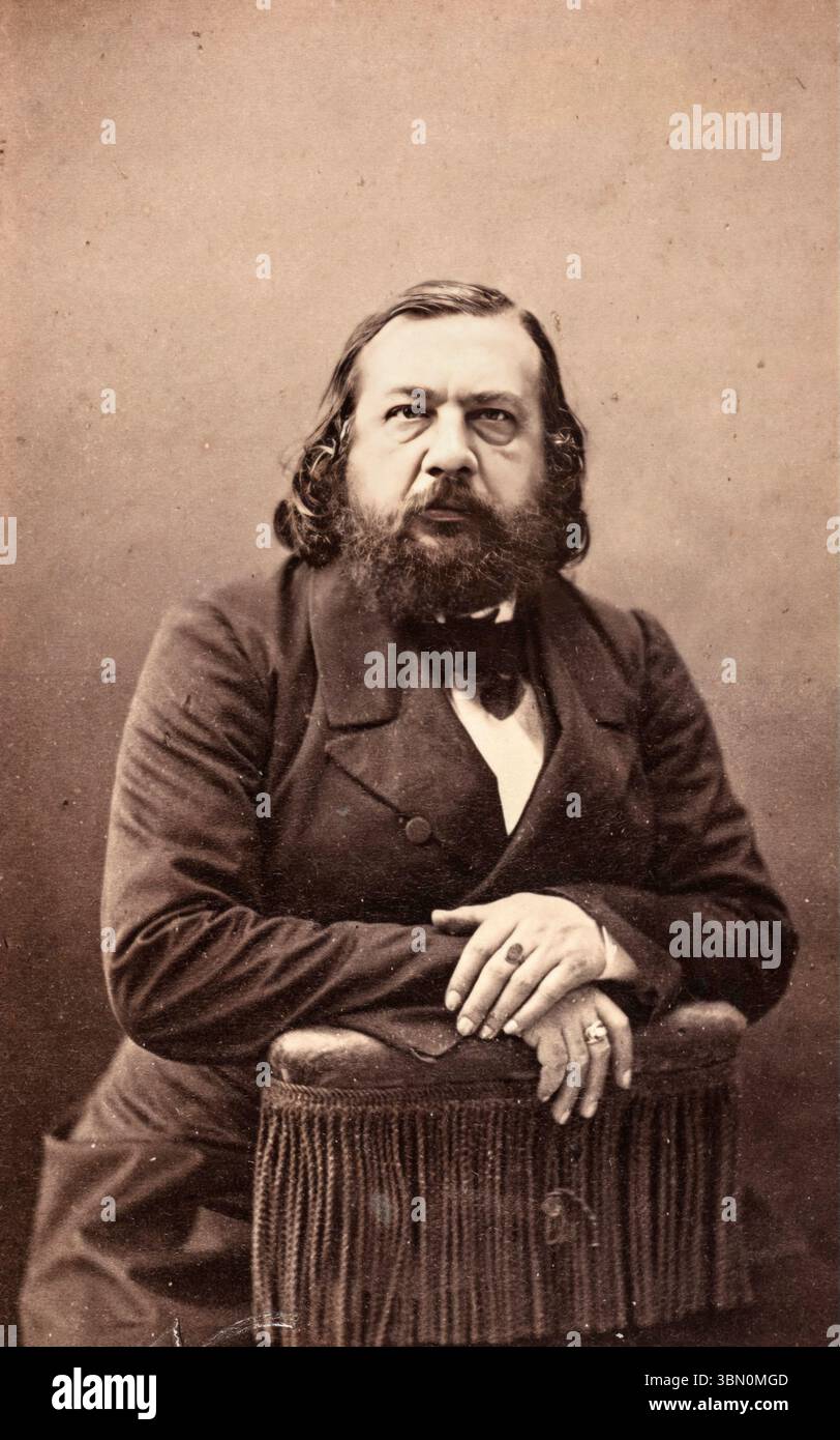 Porträt von Théophile Gautier (1811–1872), Schriftsteller und Dichter von Nadar (Gaspard-Félix Tournachon) aus dem Jahr 1866 Stockfoto