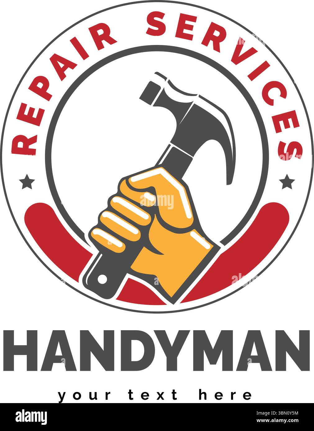 Designvorlage für Handyman-Logo Stock Vektor